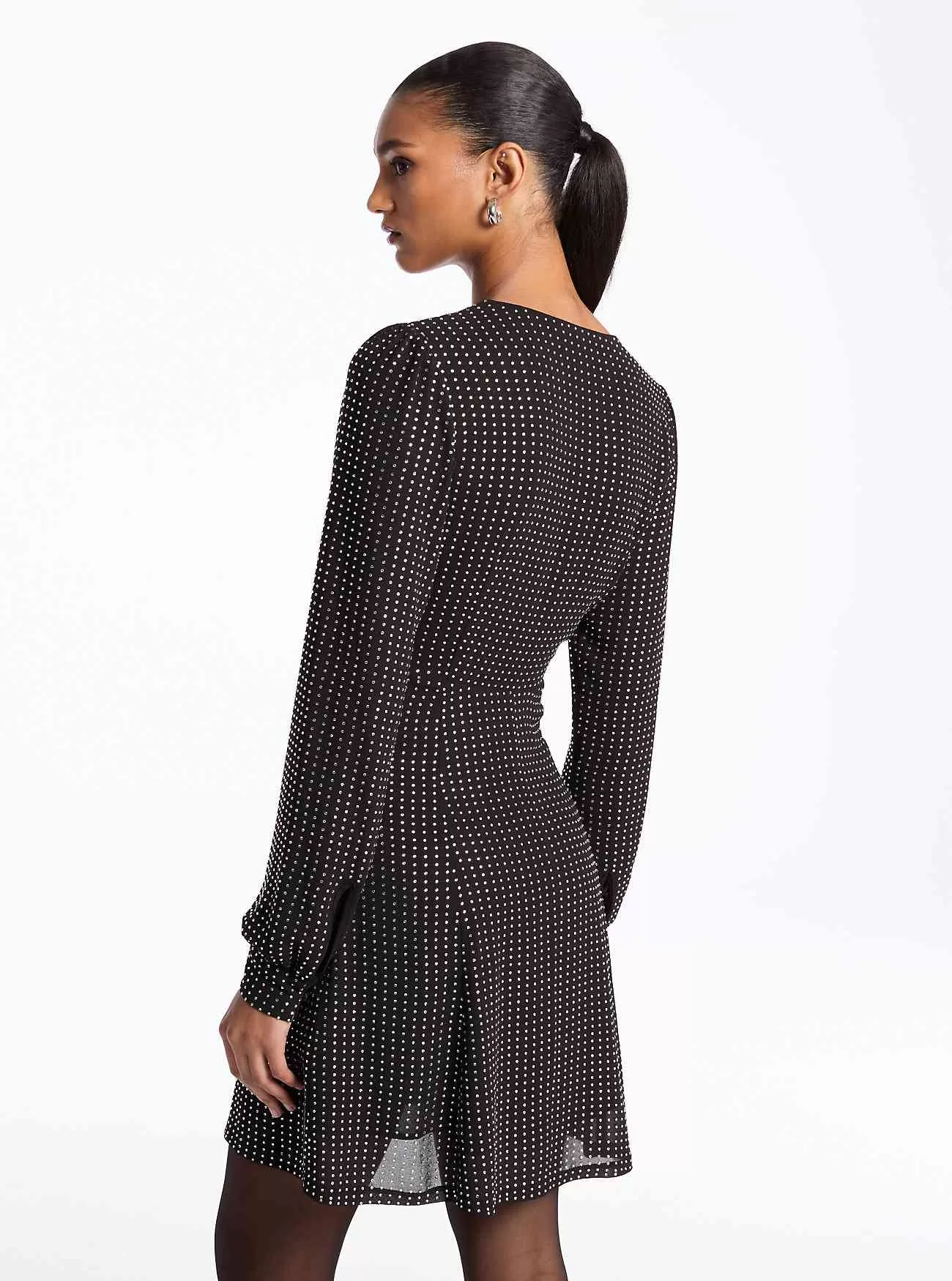 Abito in georgette con strass