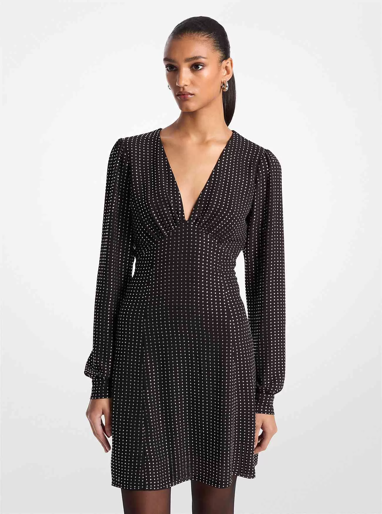 Abito in georgette con strass