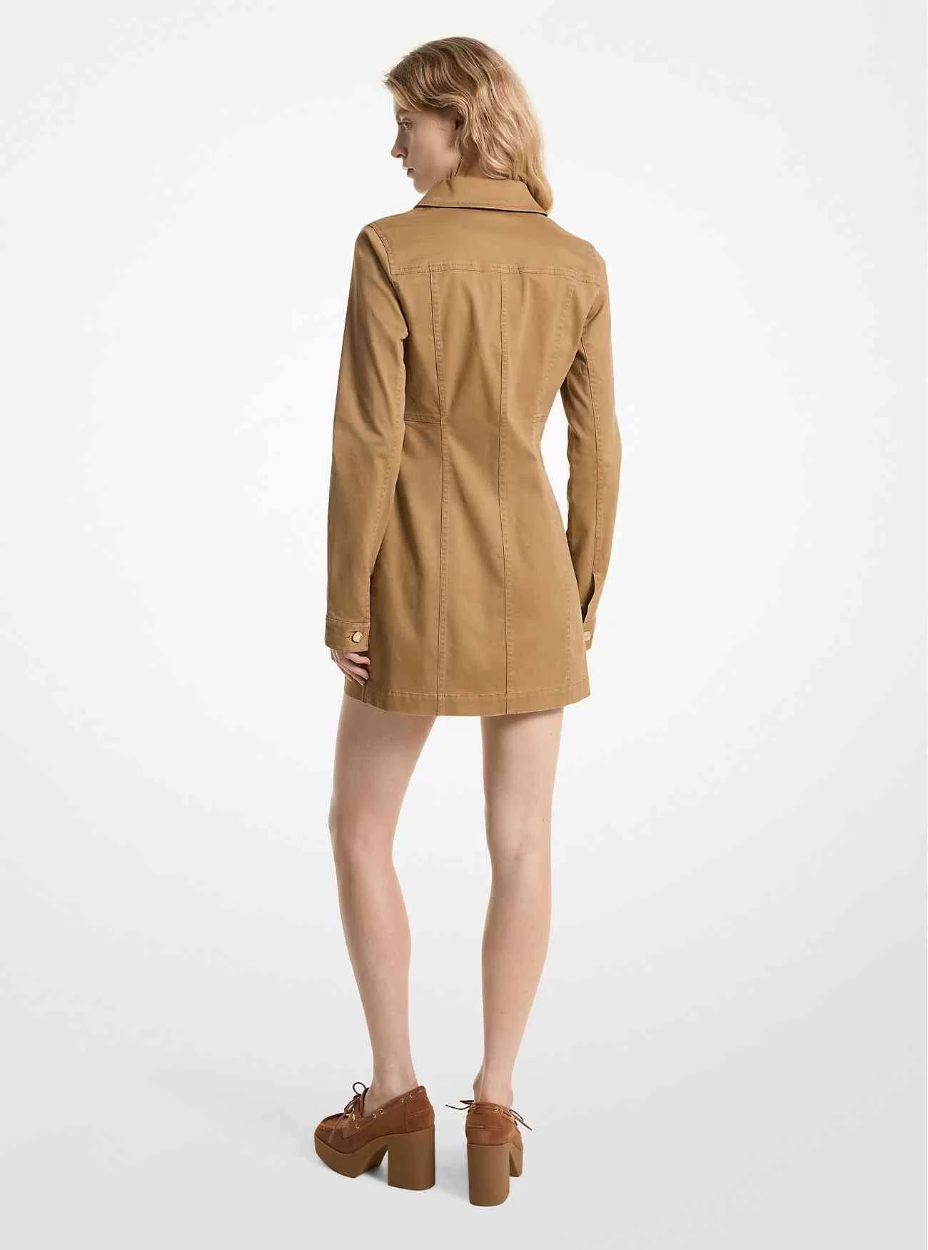 Abito stringato in cotone organico elasticizzato