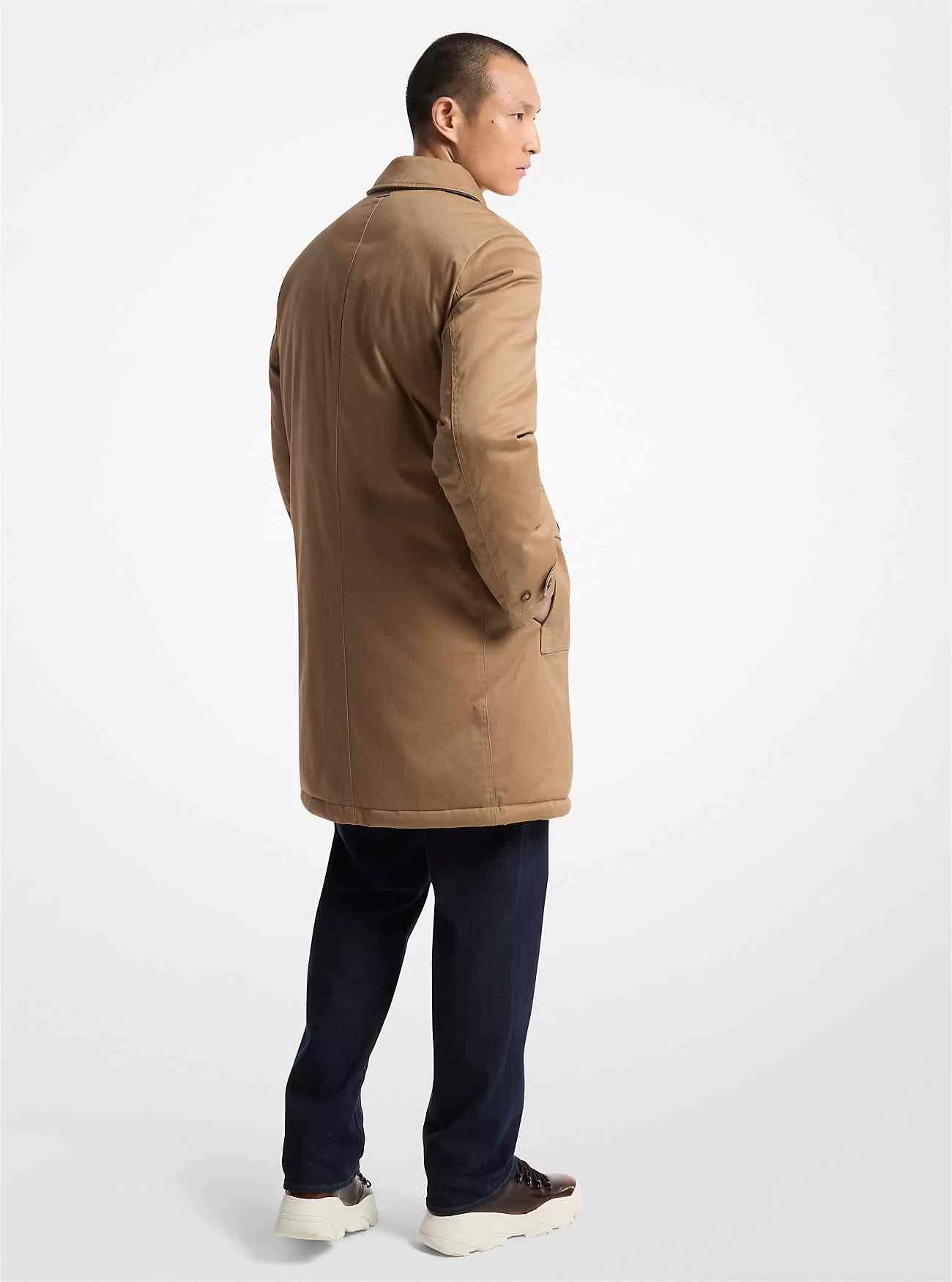 Balmacaan in misto cotone