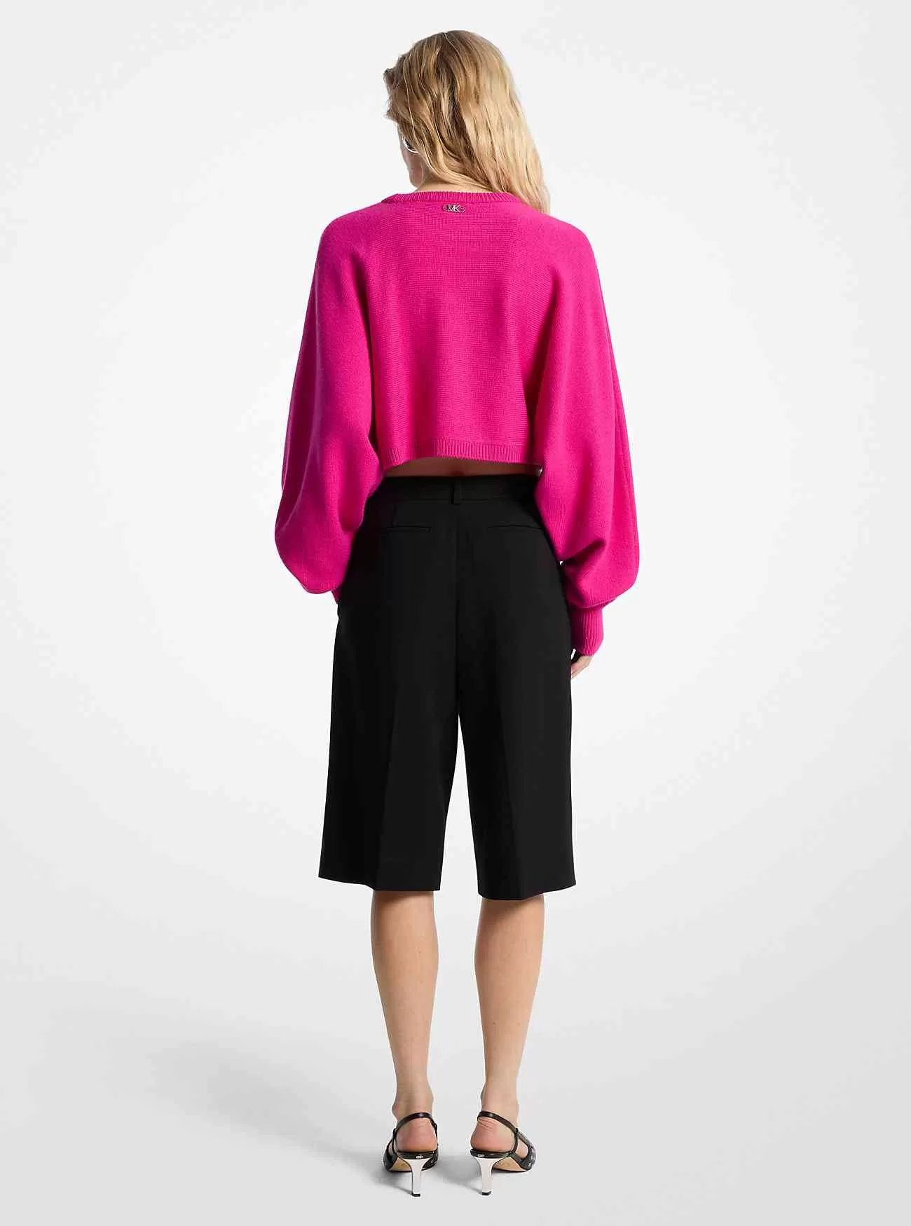 Bermuda plissettati in crêpe