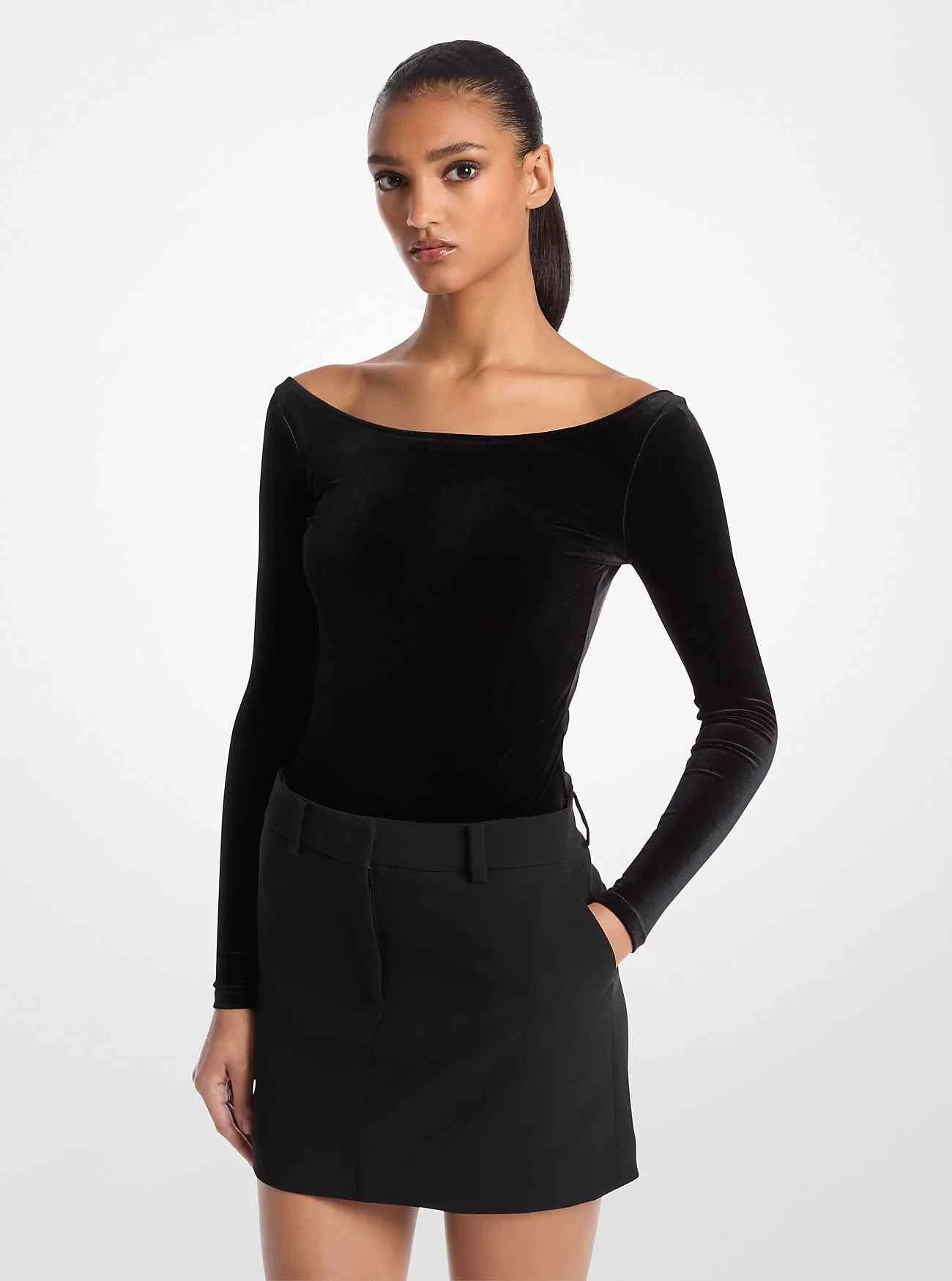 Body in velluto elasticizzato