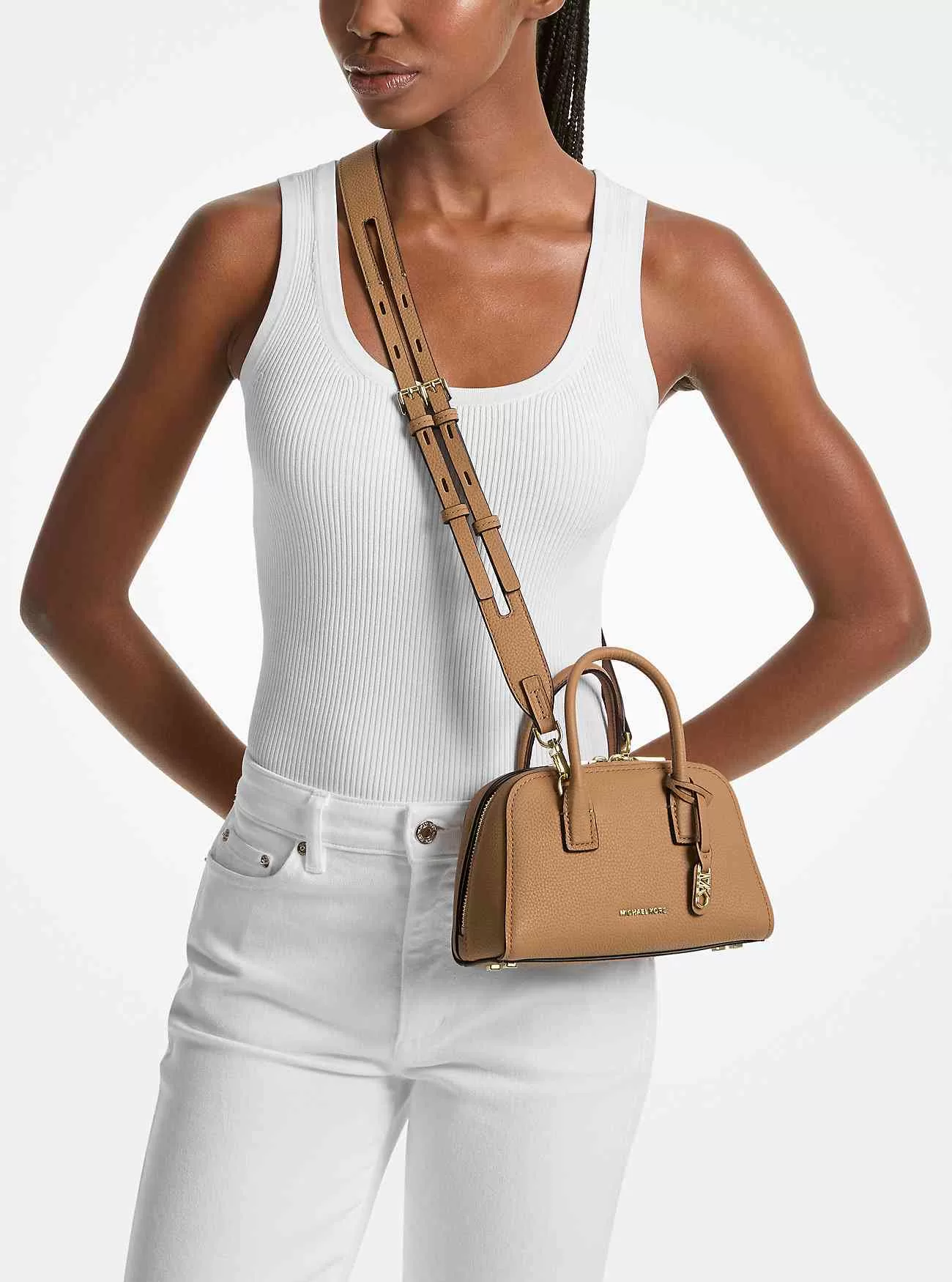 Borsa a tracolla Ashton extra piccola in pelle martellata Borsa a tracolla Ashton extra piccola in pelle martellata