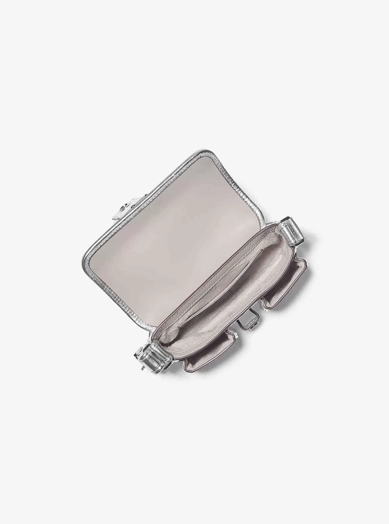 Borsa a tracolla Colby extra piccola in pelle metallizzata