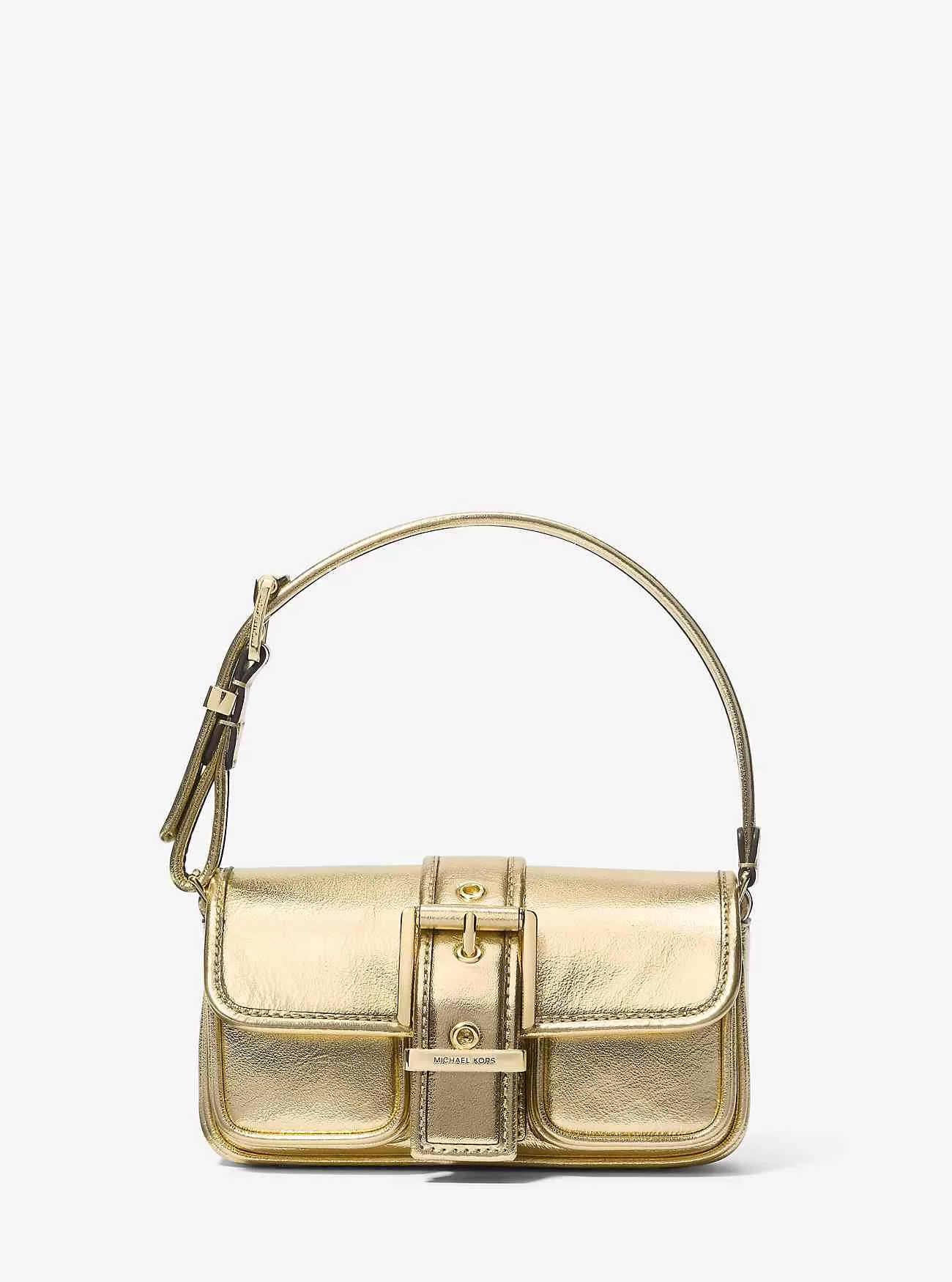 Borsa a tracolla Colby extra piccola in pelle metallizzata