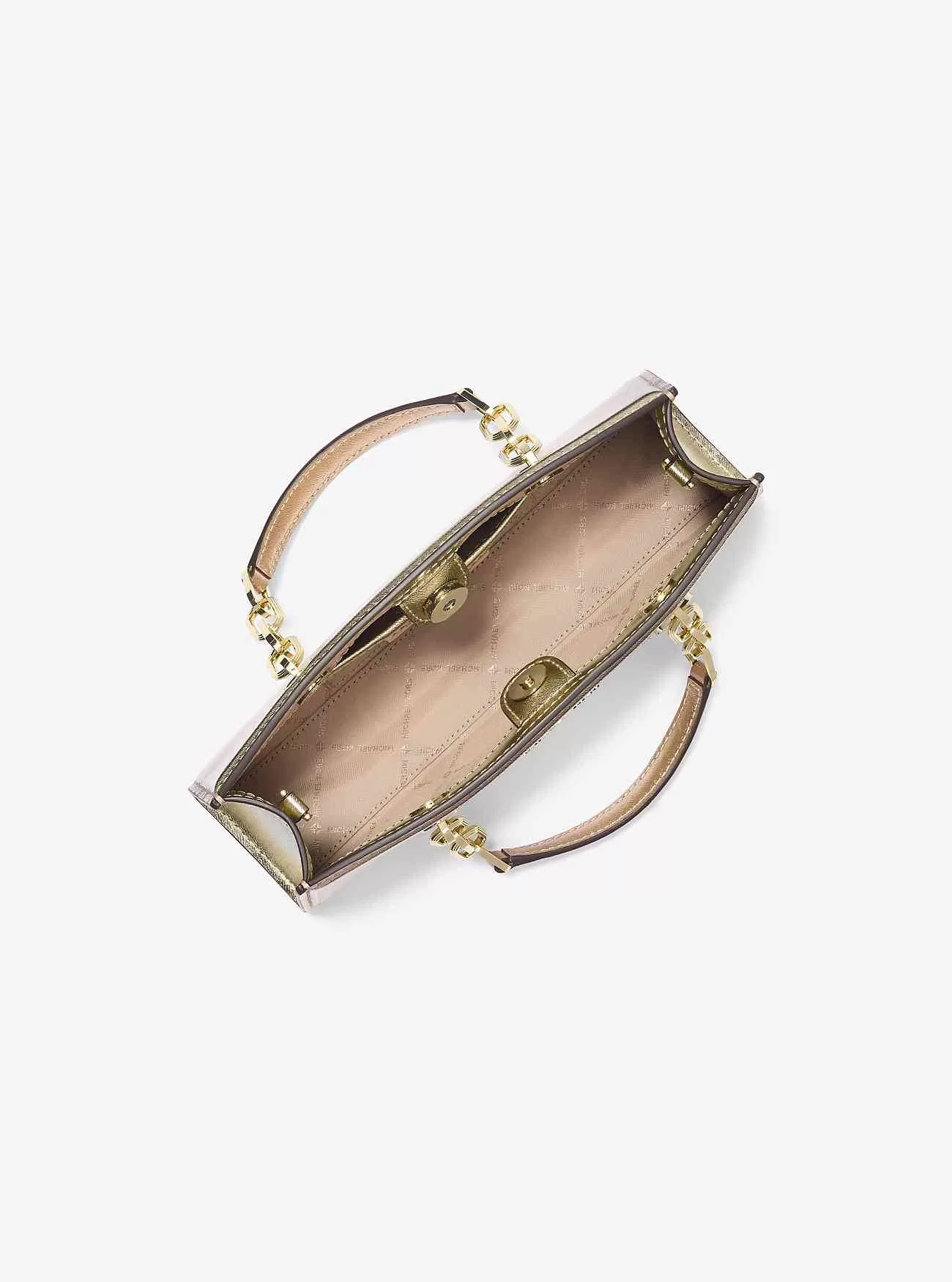 Borsa a tracolla Cynthia piccola in pelle metallizzata