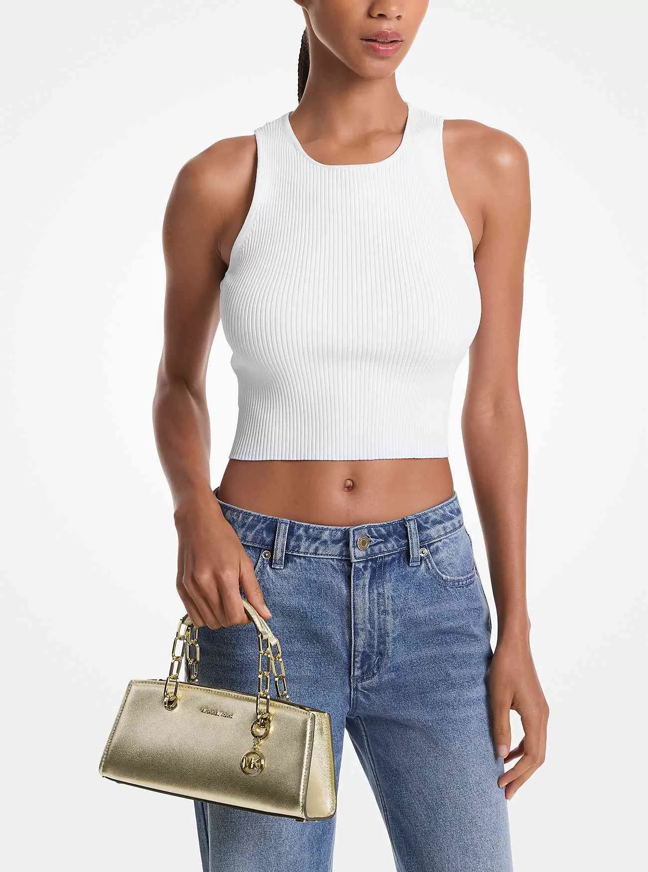 Borsa a tracolla Cynthia piccola in pelle metallizzata Borsa a tracolla Cynthia piccola in pelle metallizzata