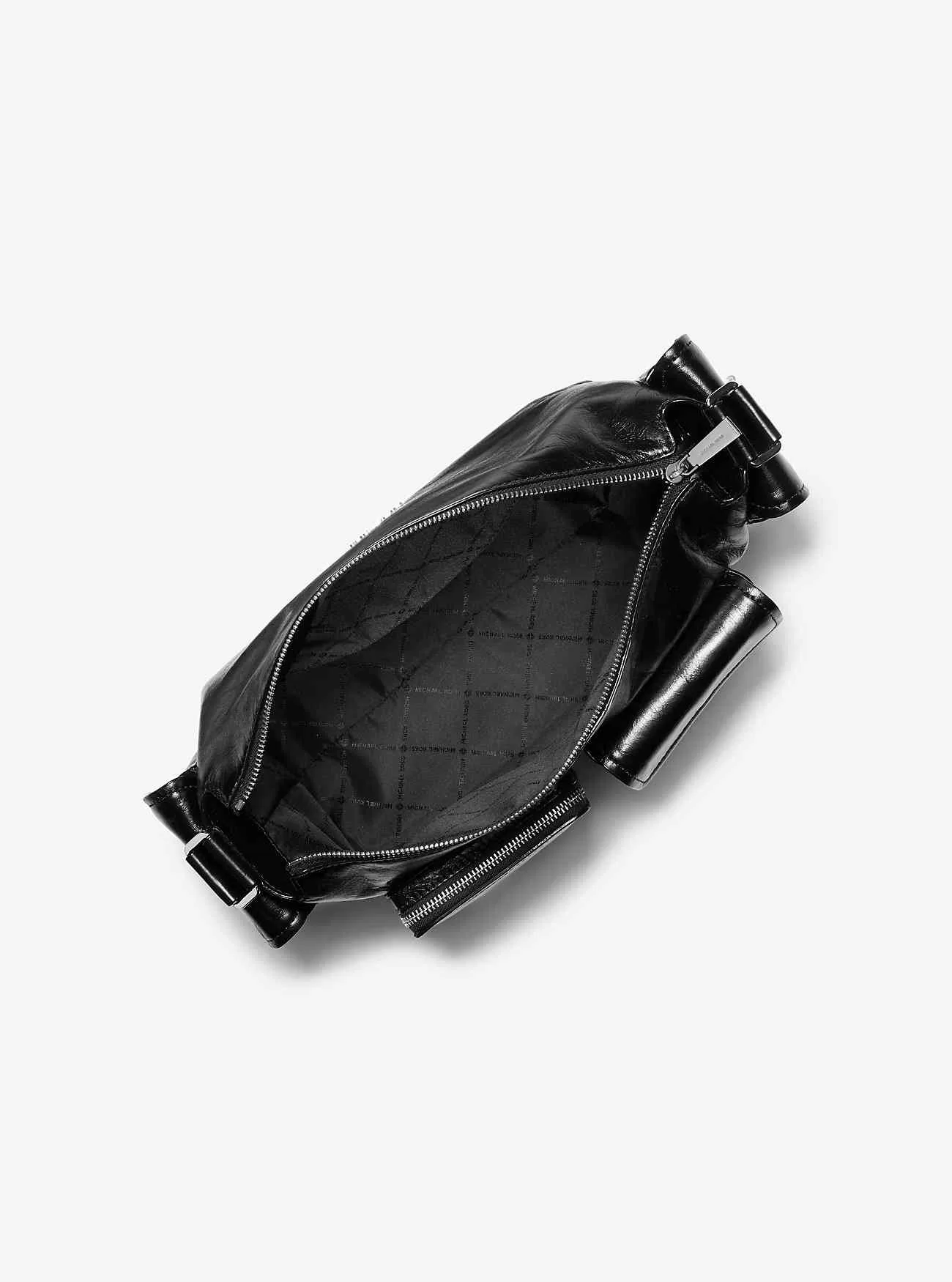 Borsa a tracolla Dakota grande in pelle increspata