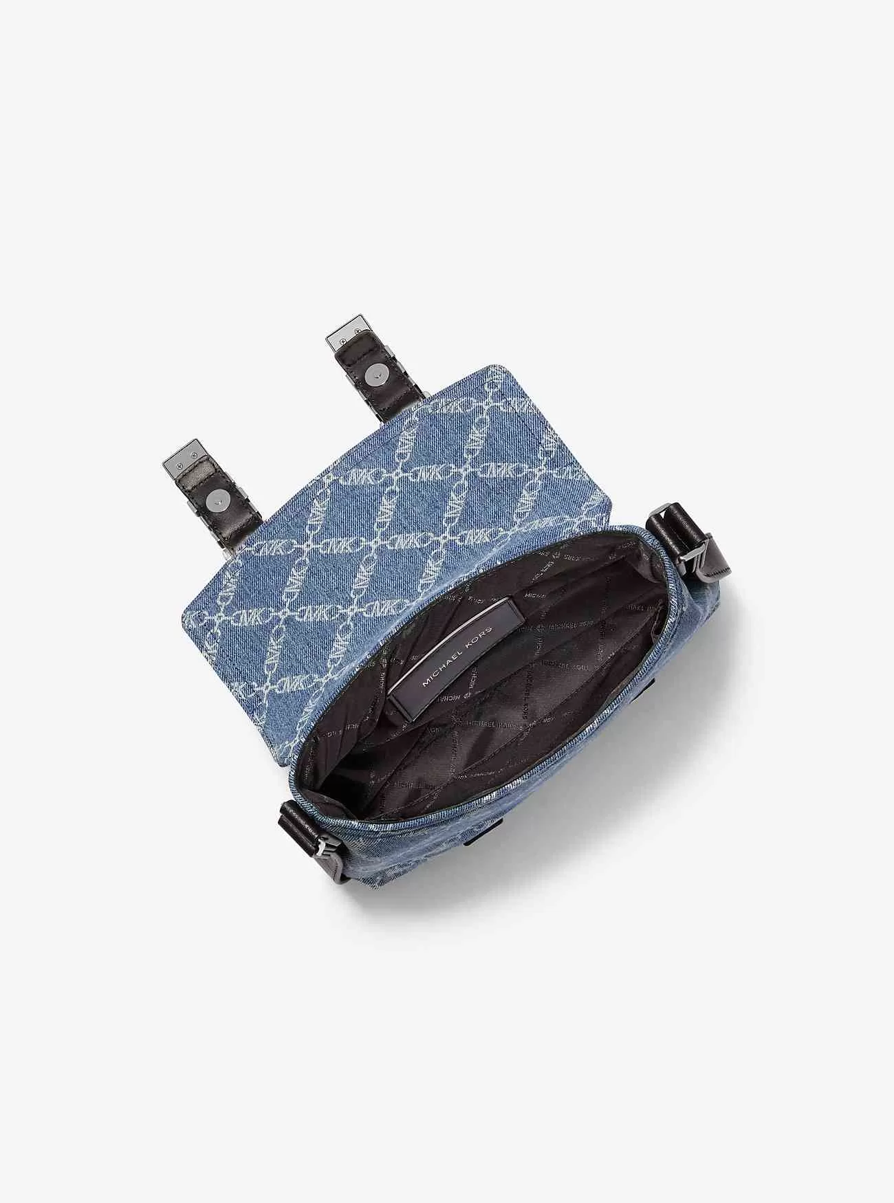 Borsa a tracolla Darrington Mini Empire Diamond Jacquard in denim