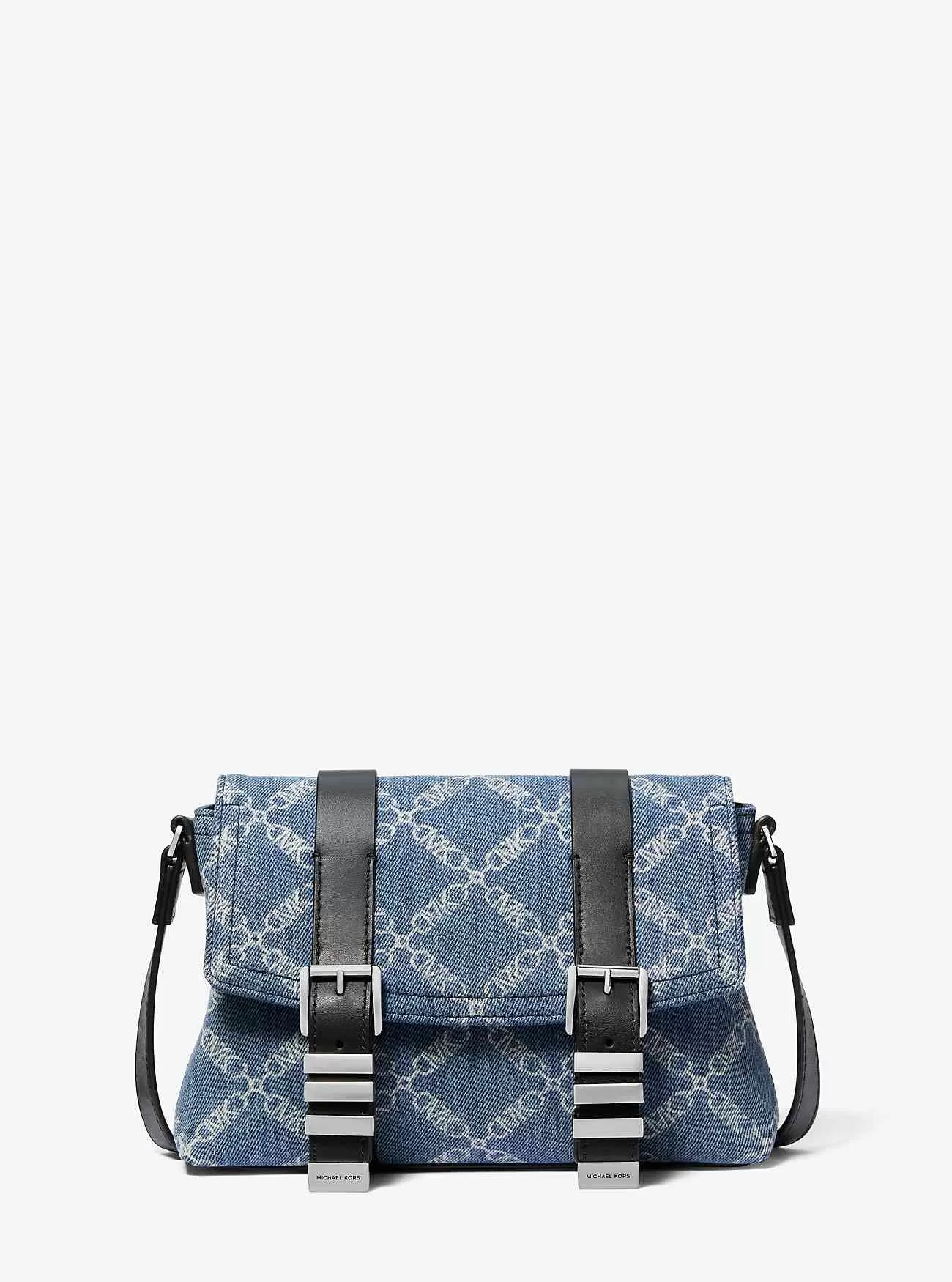 Borsa a tracolla Darrington Mini Empire Diamond Jacquard in denim