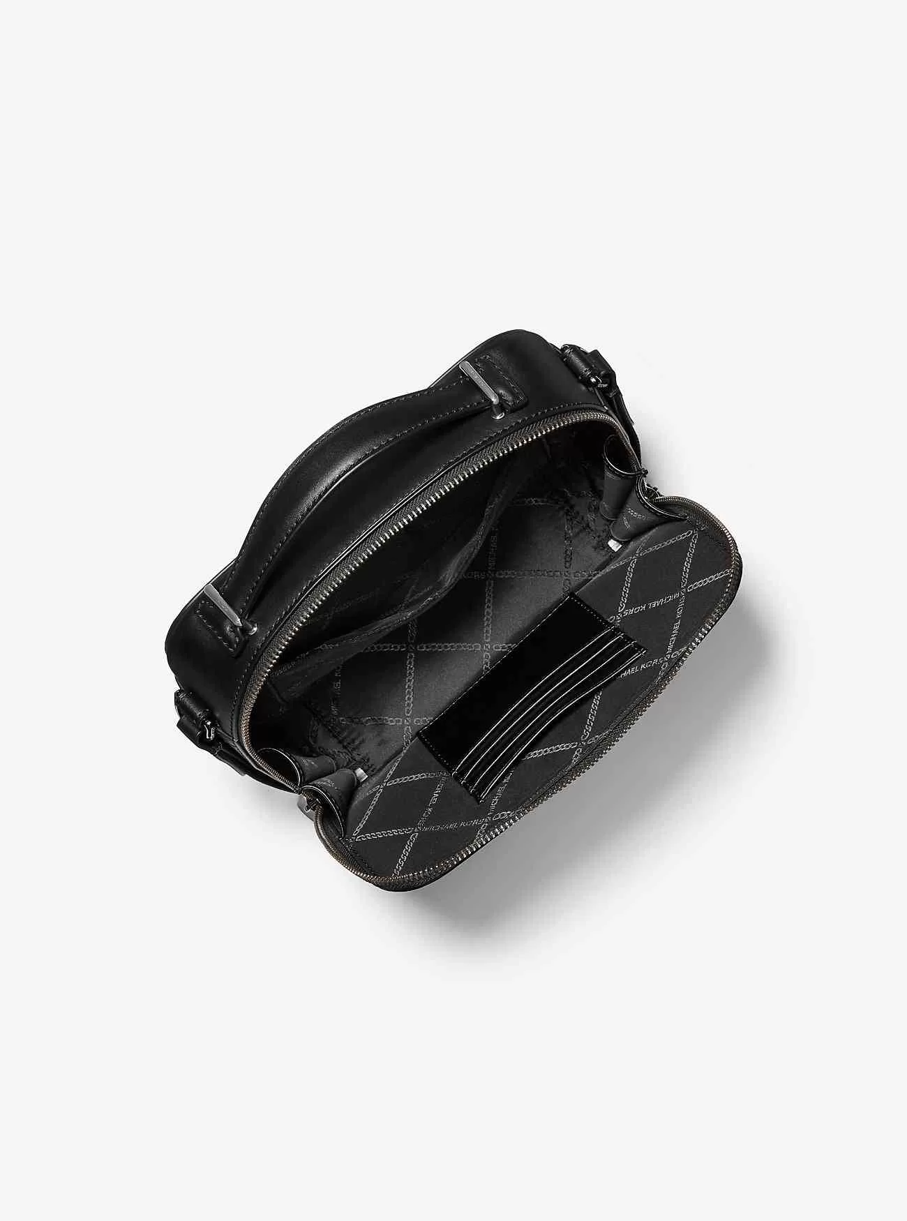 Borsa a tracolla Hudson in pelle goffrata coccodrillo metallizzato