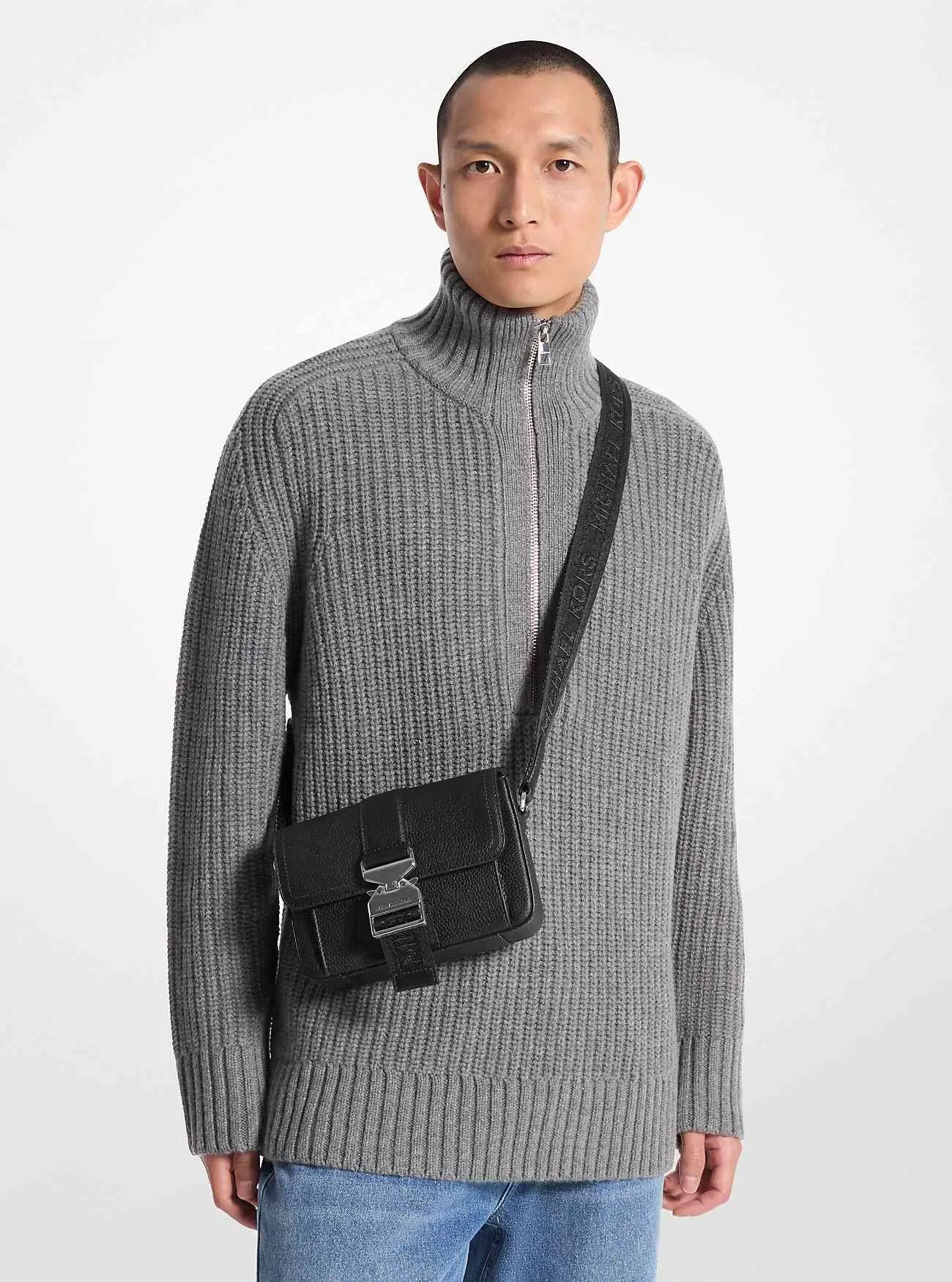 Borsa a tracolla Hudson in pelle martellata Borsa a tracolla Hudson in pelle martellata