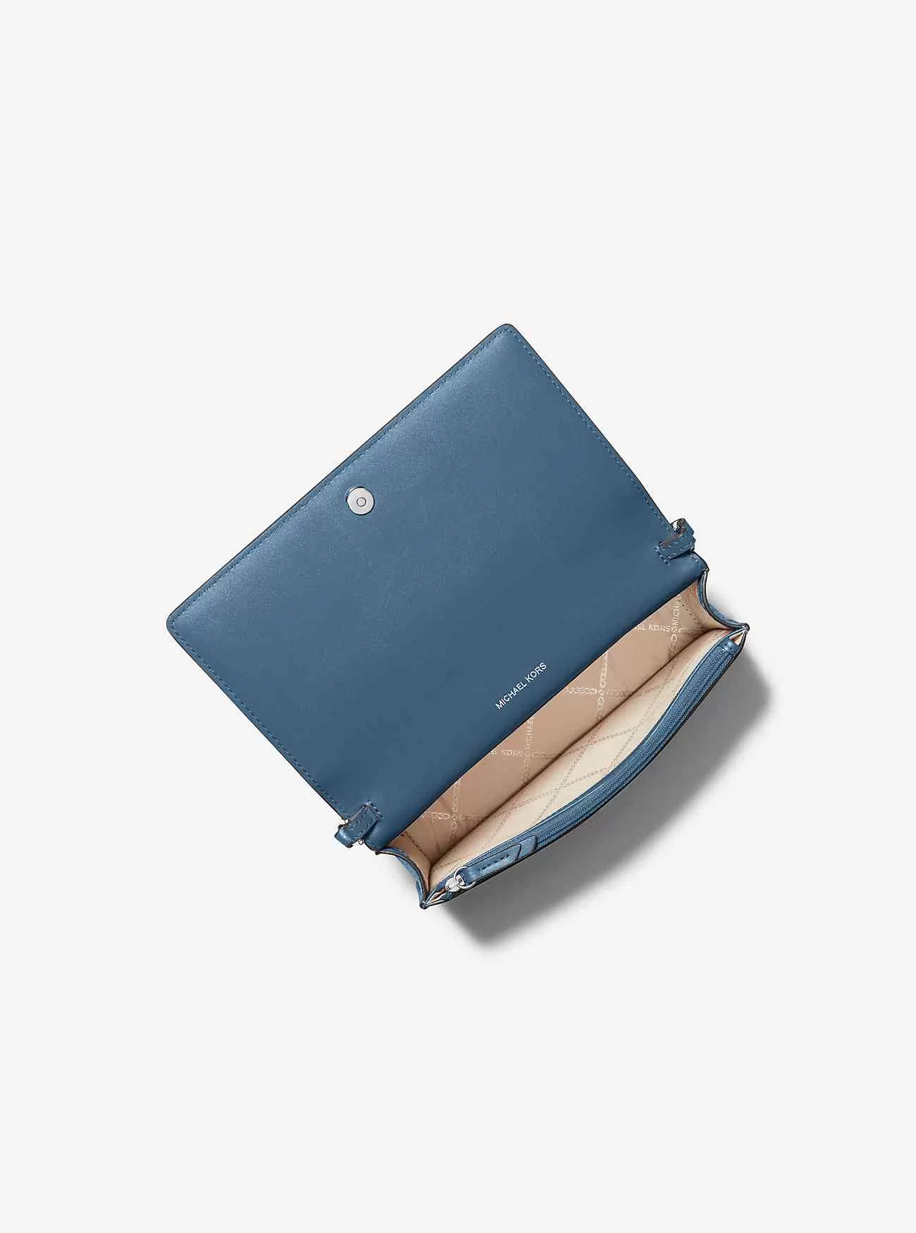 Borsa a tracolla Jet Set media in pelle martellata