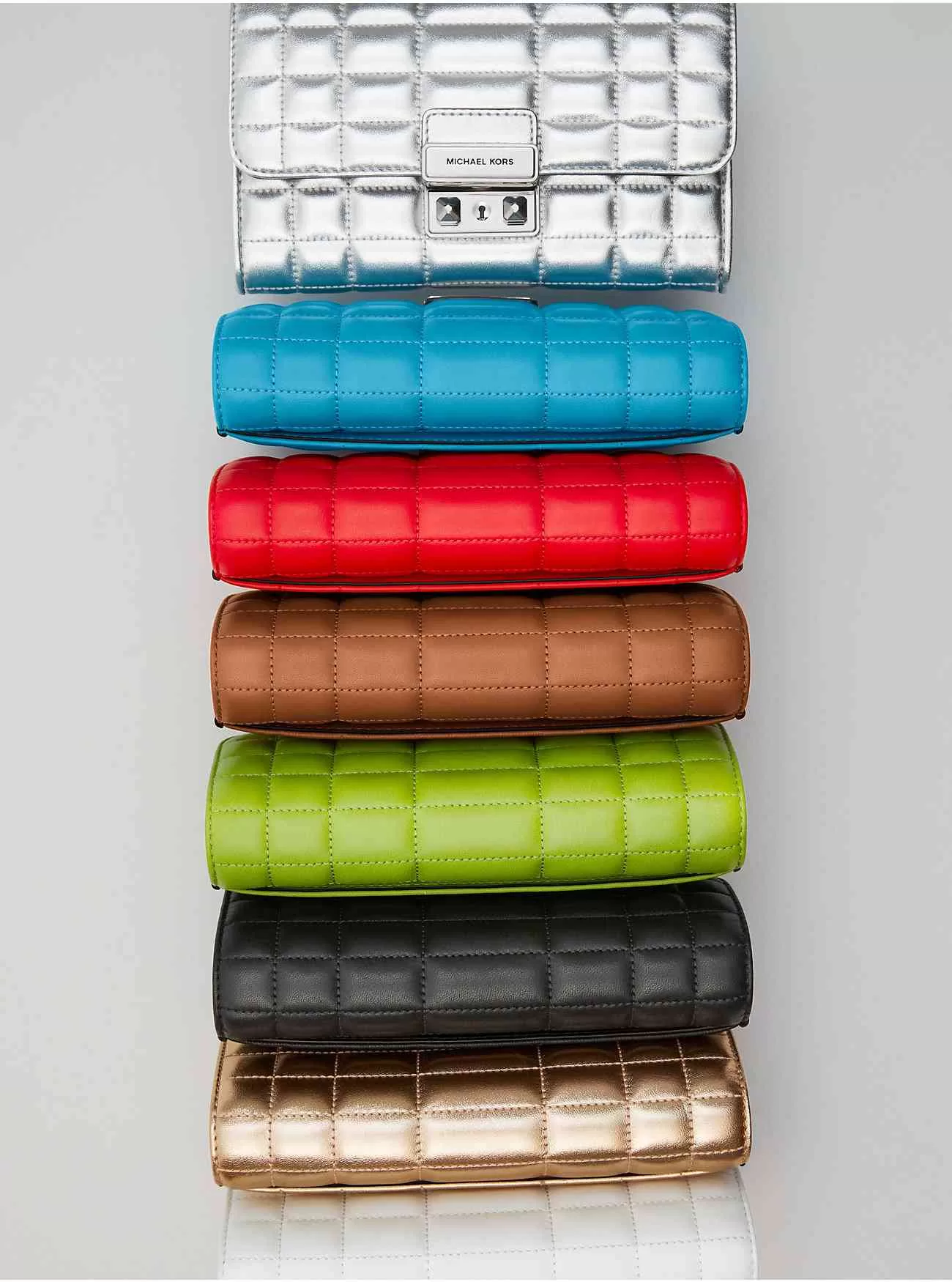 Borsa a tracolla convertibile Tribeca in pelle metallizzata Borsa a tracolla convertibile Tribeca in pelle metallizzata