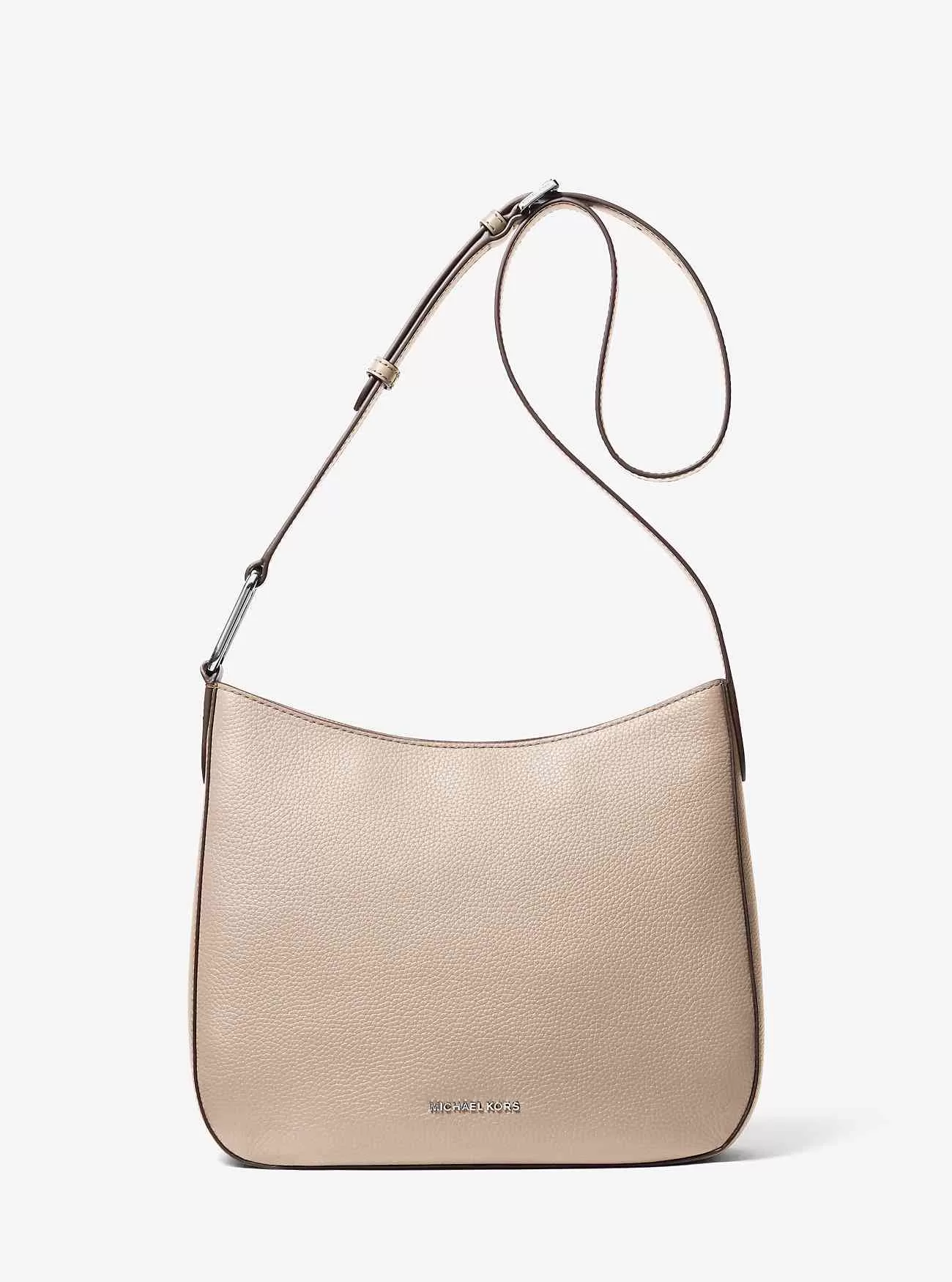 Borsa a tracolla grande Kensington in pelle martellata