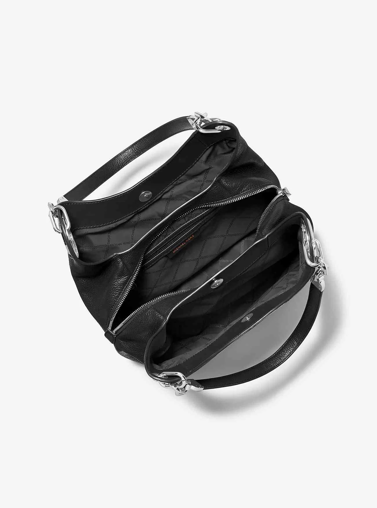 Borsa a tracolla grande Lillie in pelle martellata