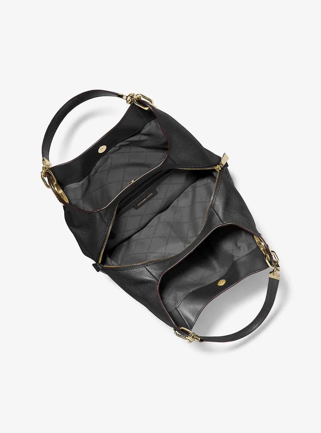 Borsa a tracolla grande Lillie in pelle martellata