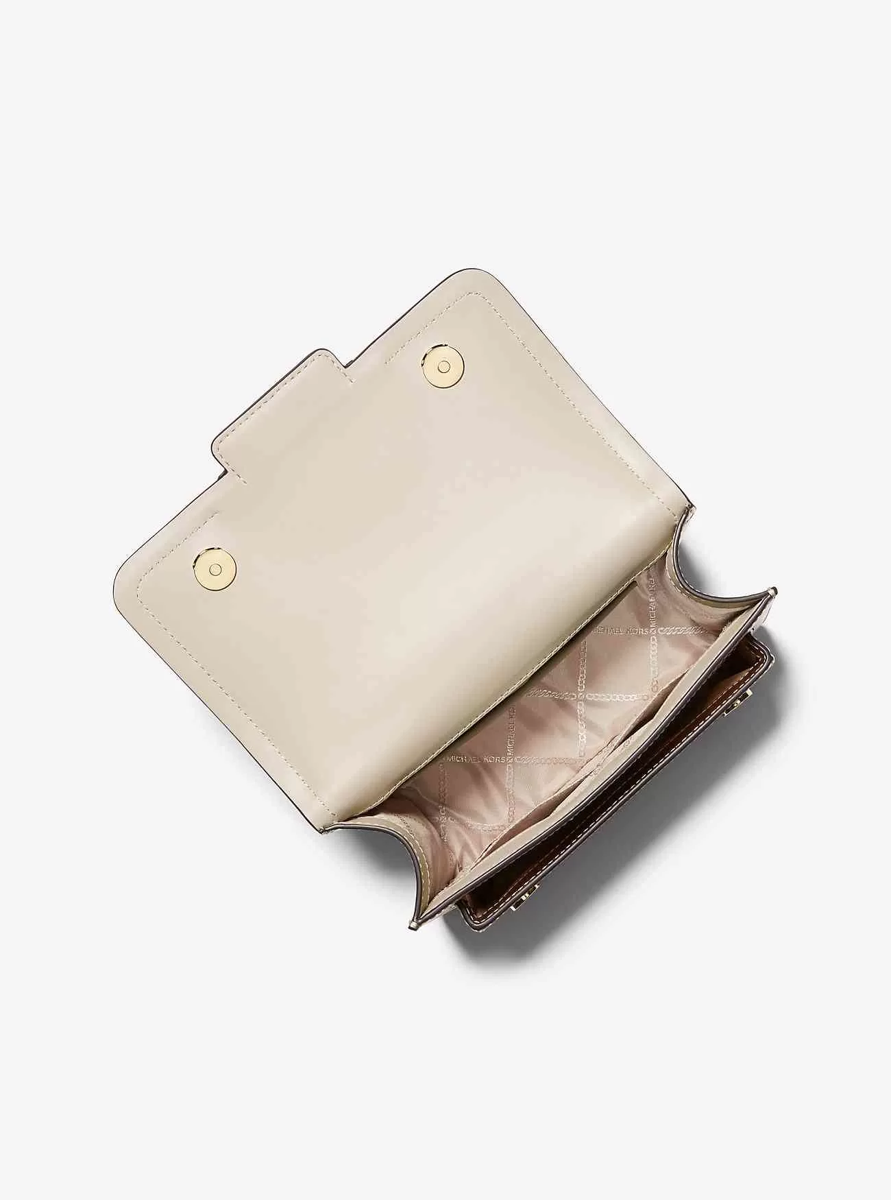 Borsa a tracolla grande in pelle metallizzata Heather