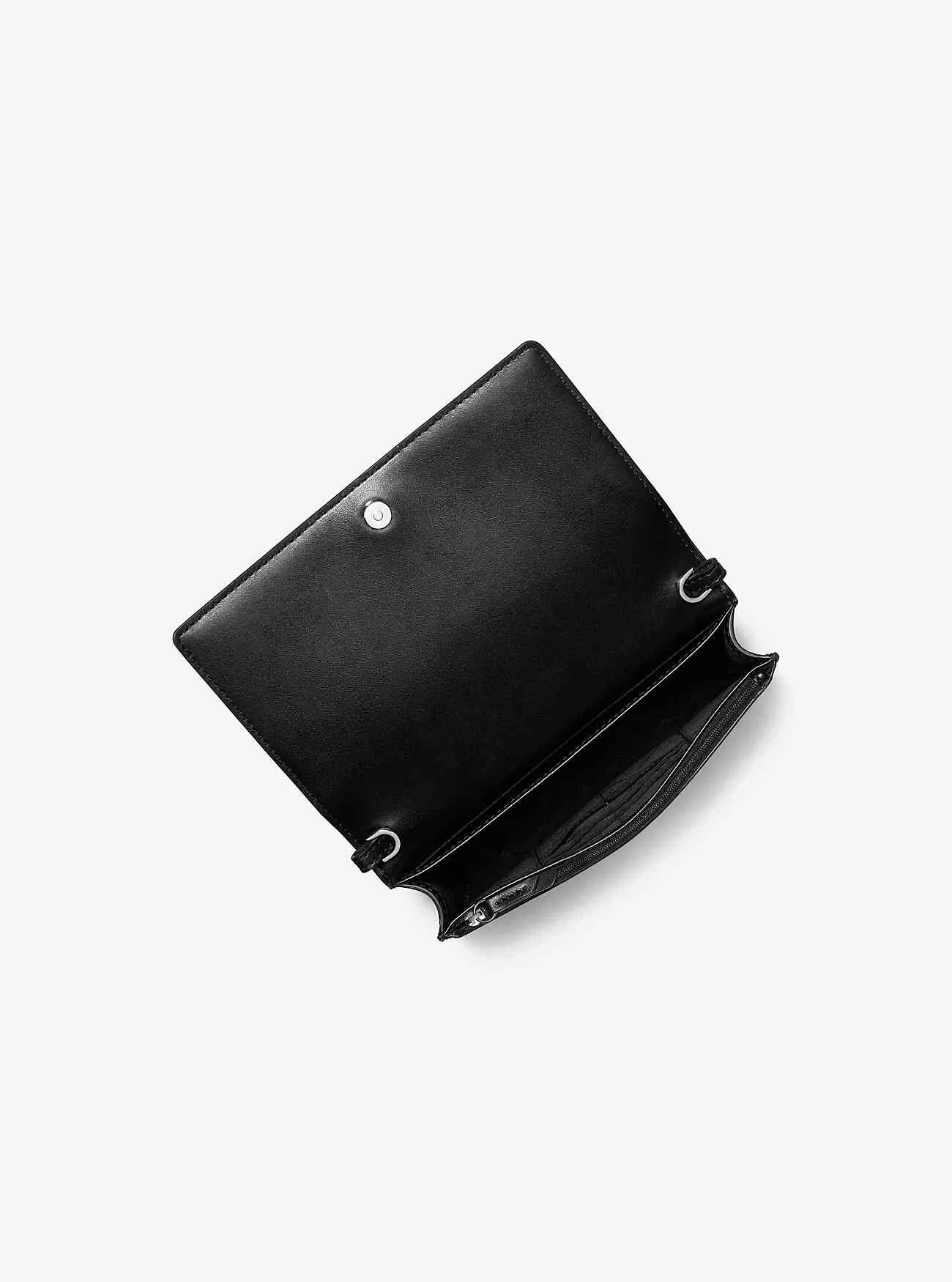 Borsa a tracolla media Jet Set in pelo di vitello con stampa ghepardo