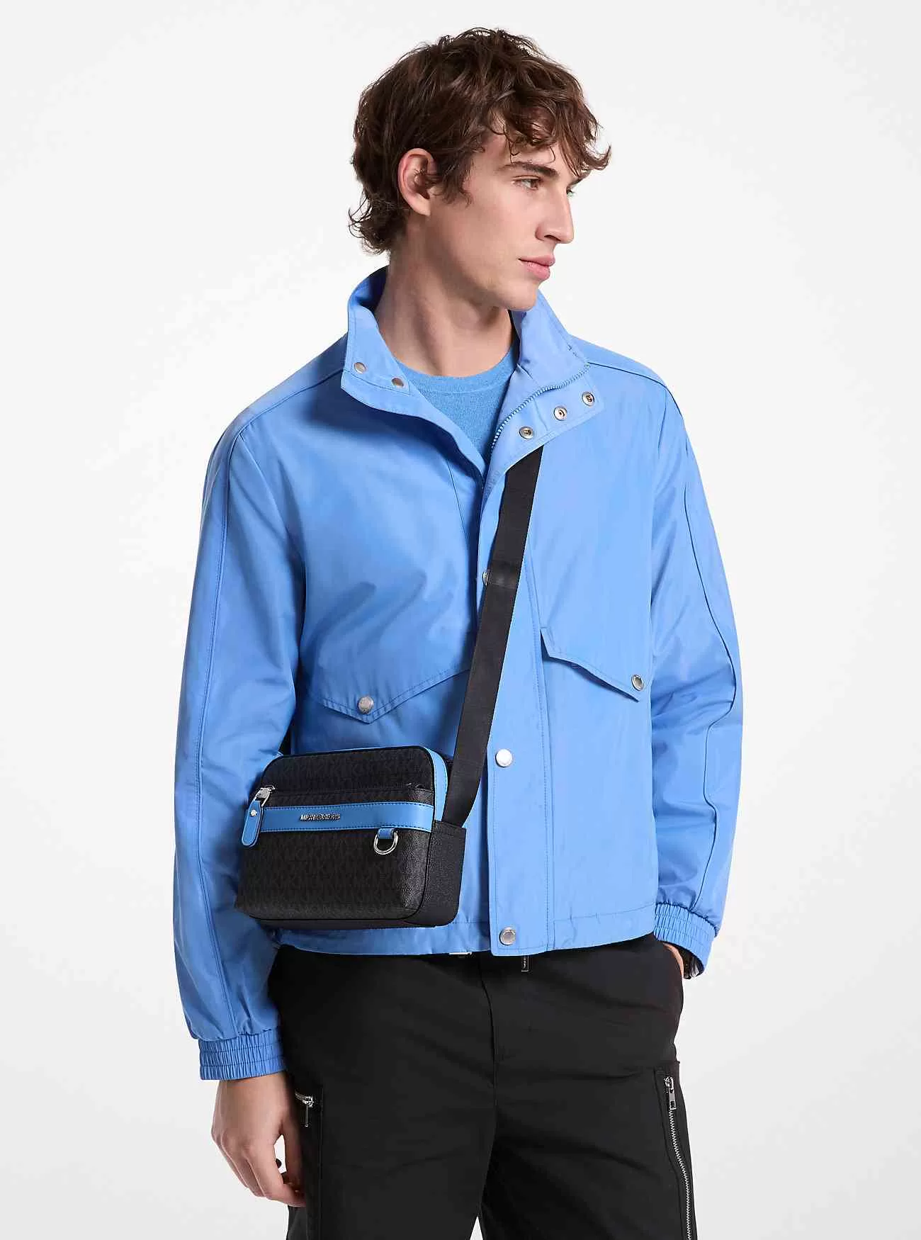 Borsa a tracolla pratica con logo Hudson Signature Borsa a tracolla pratica con logo Hudson Signature