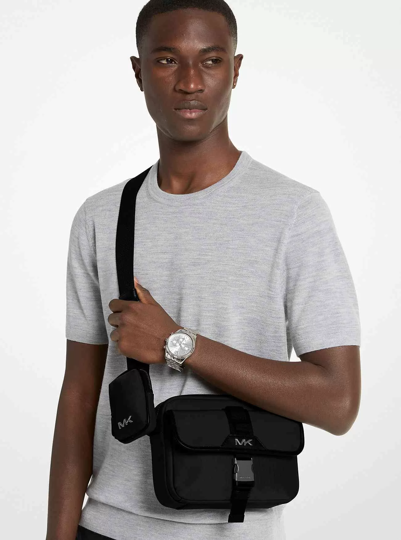 Borsa a tracolla pratica in nylon riciclato Brooklyn Borsa a tracolla pratica in nylon riciclato Brooklyn