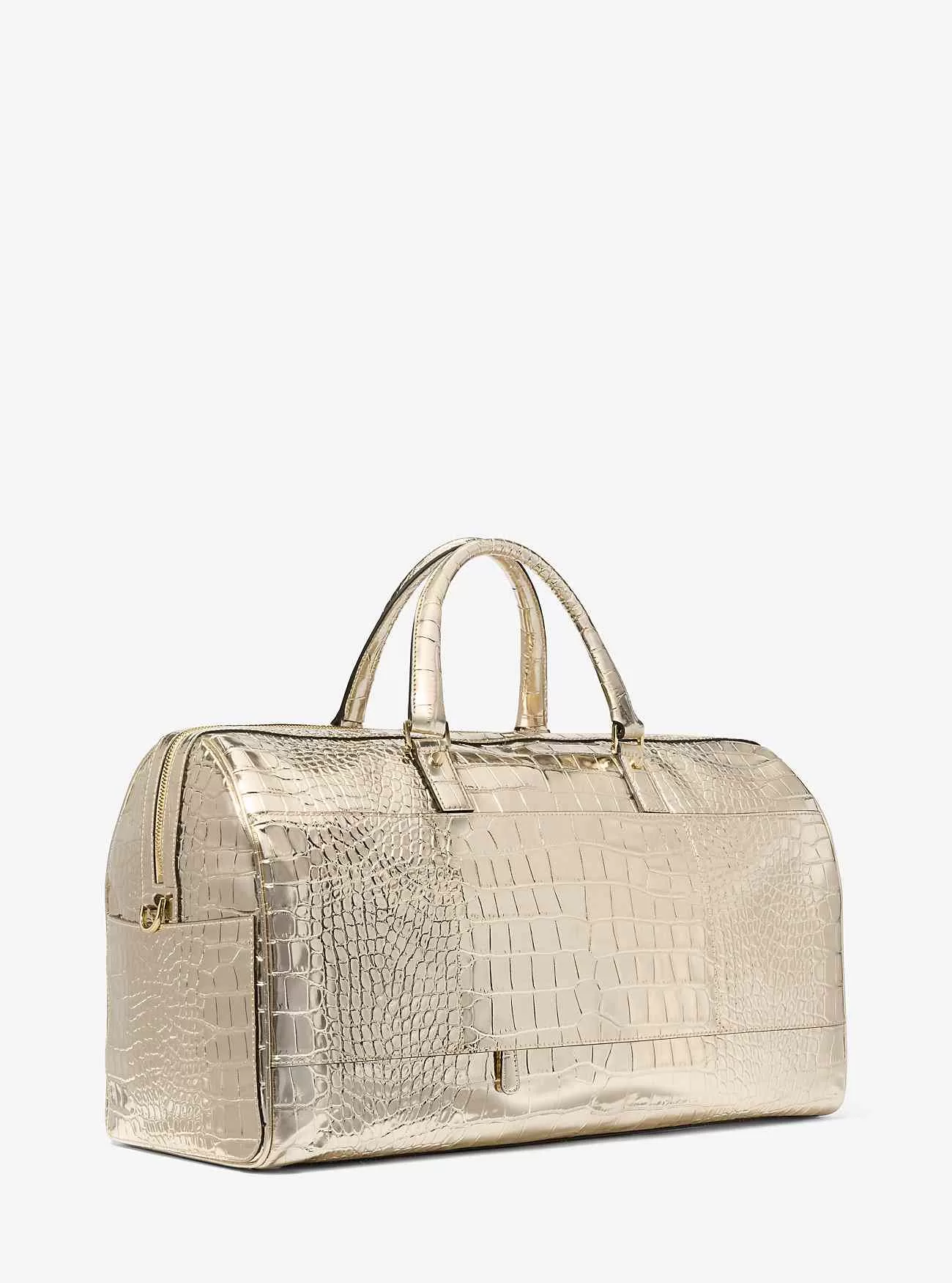 Borsa da weekend Bedford Travel extra large in pelle goffrata coccodrillo metallizzato Borsa da weekend Bedford Travel extra large in pelle goffrata coccodrillo metallizzato