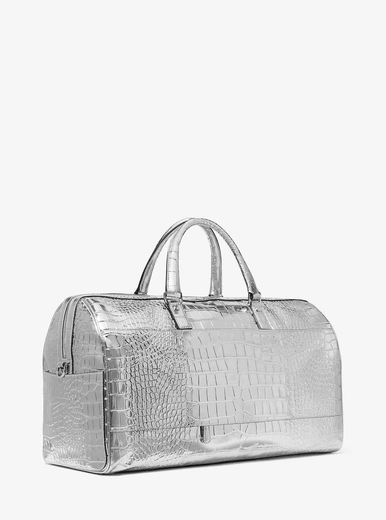 Borsa da weekend Bedford Travel extra large in pelle goffrata coccodrillo metallizzato Borsa da weekend Bedford Travel extra large in pelle goffrata coccodrillo metallizzato
