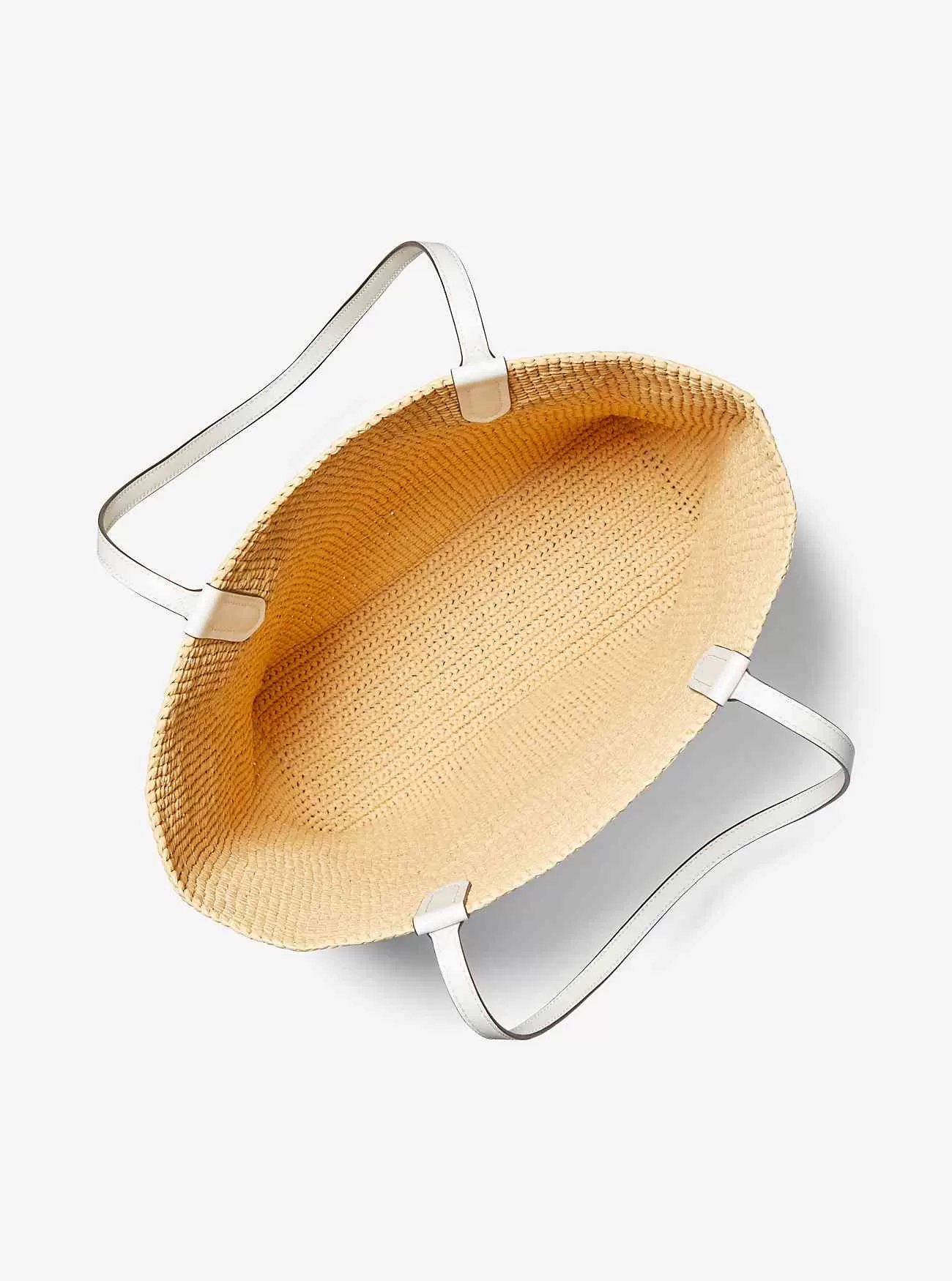 Borsa tote Eliza extra large in paglia con logo impero