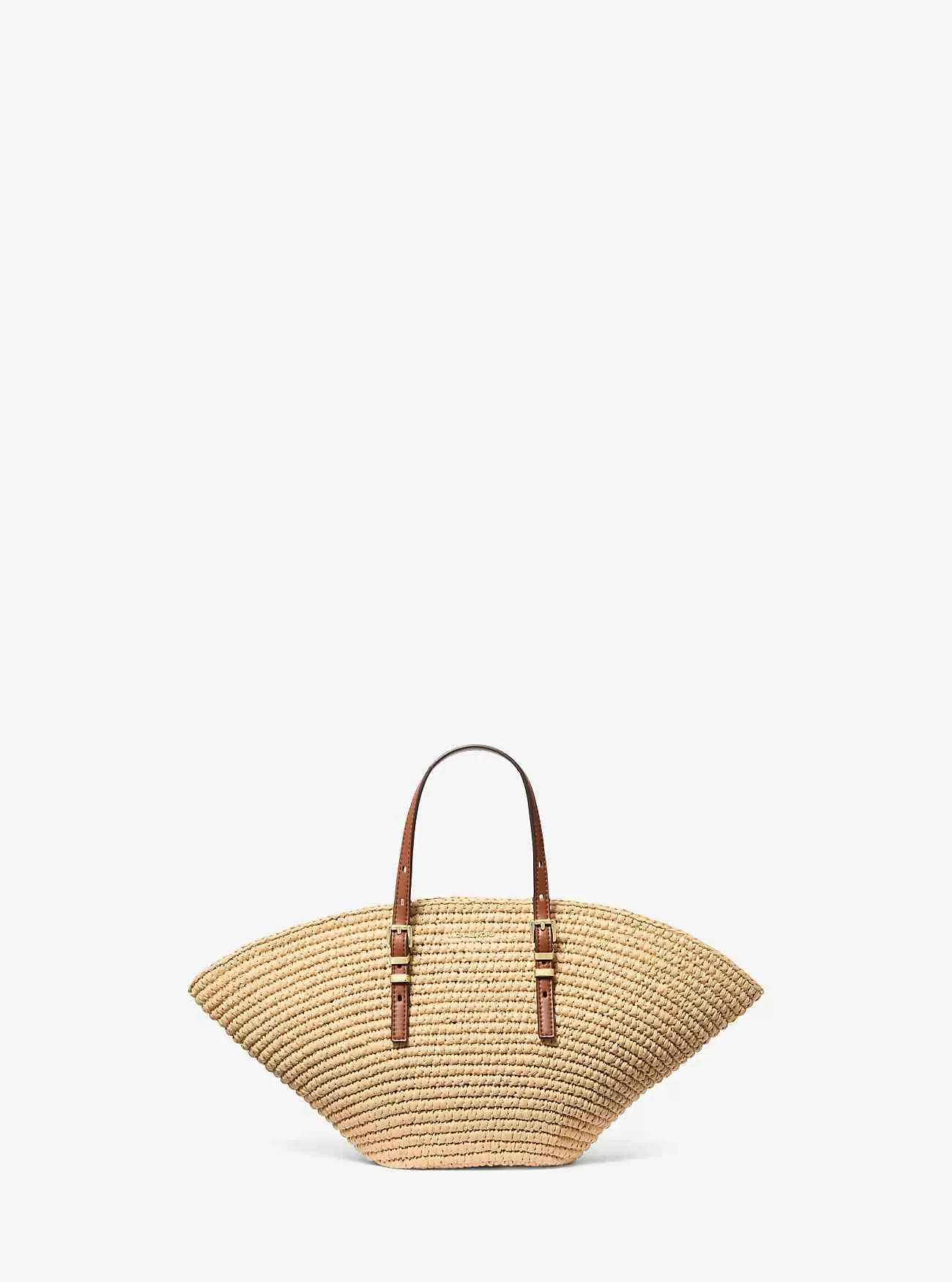 Borsa tote Isa piccola in paglia lavorata all’uncinetto a mano