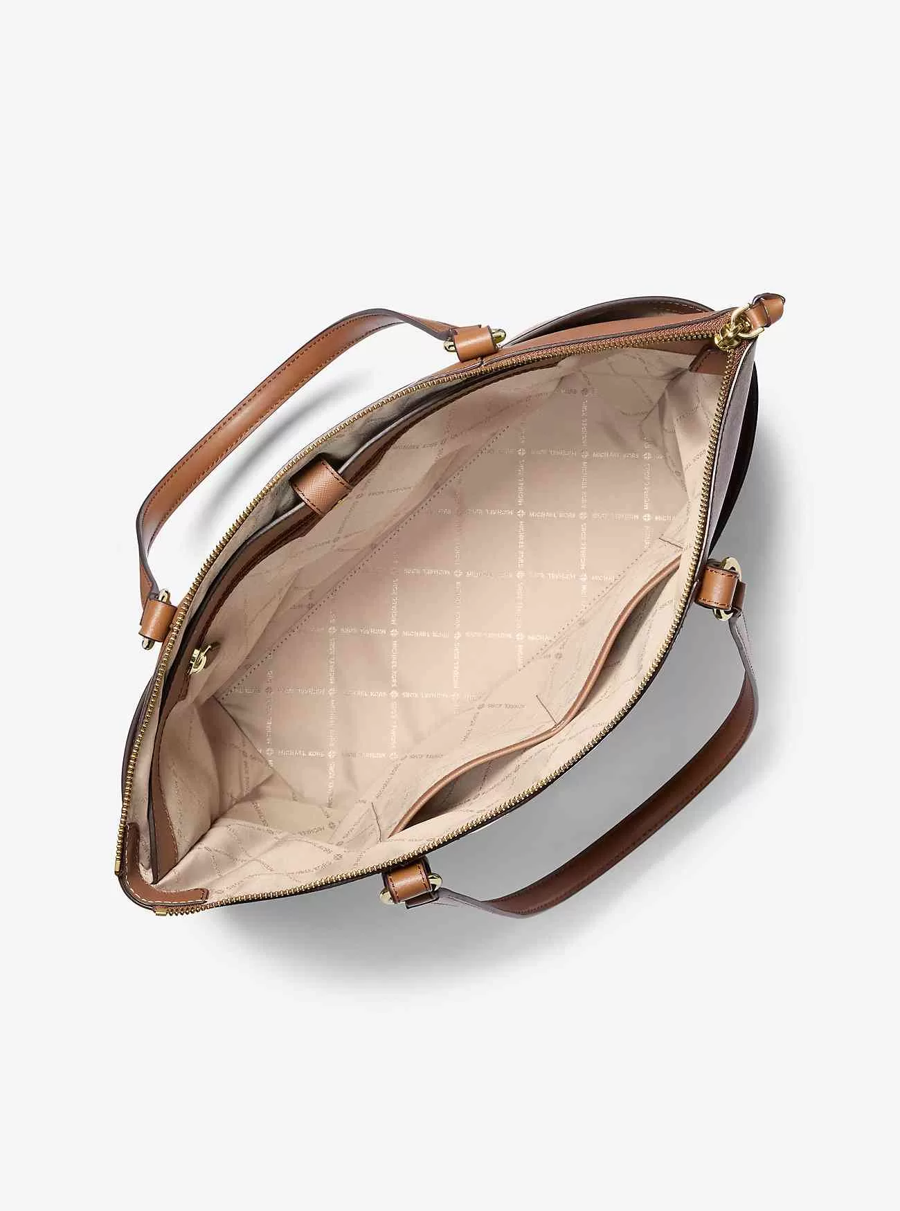 Borsa tote grande Sullivan in pelle Saffiano con cerniera superiore