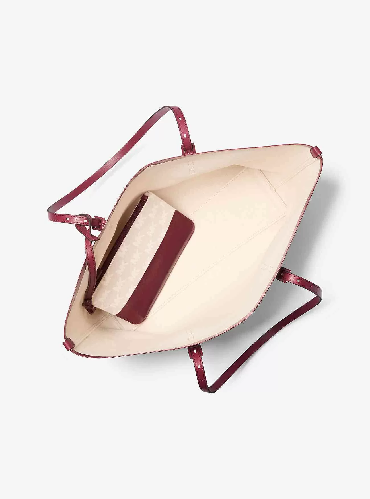 Borsa tote grande in jacquard con logo Quinn con custodia