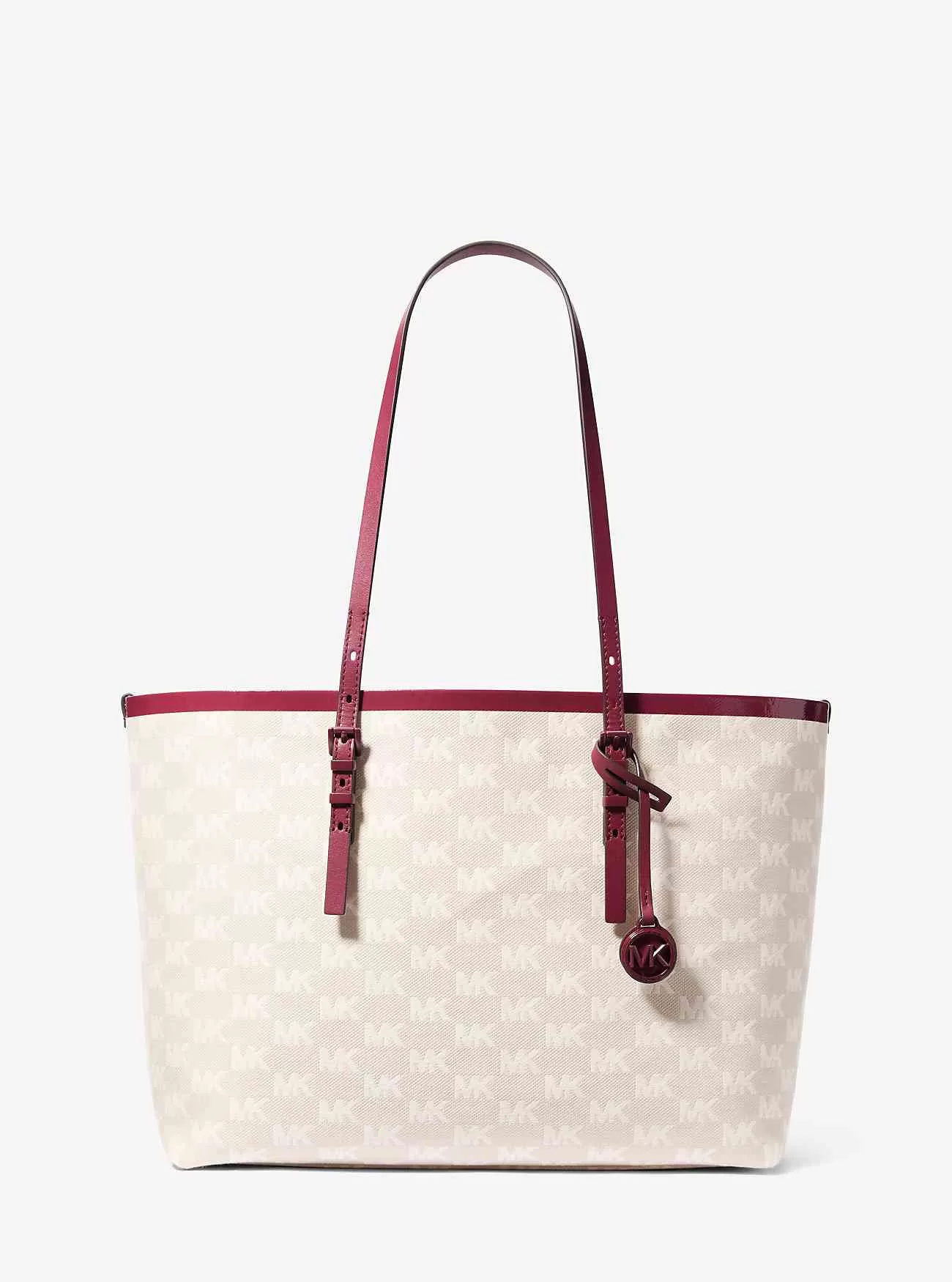 Borsa tote grande in jacquard con logo Quinn con custodia