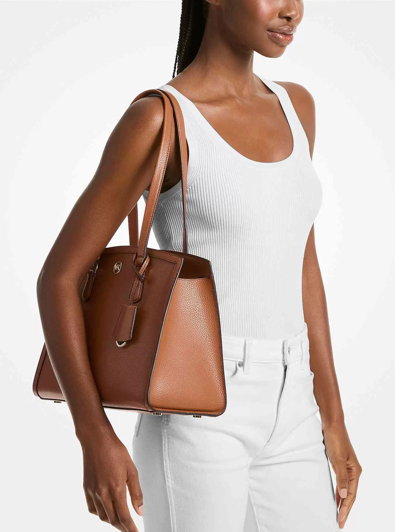 Borsa tote media Chantal in pelle martellata Borsa tote media Chantal in pelle martellata