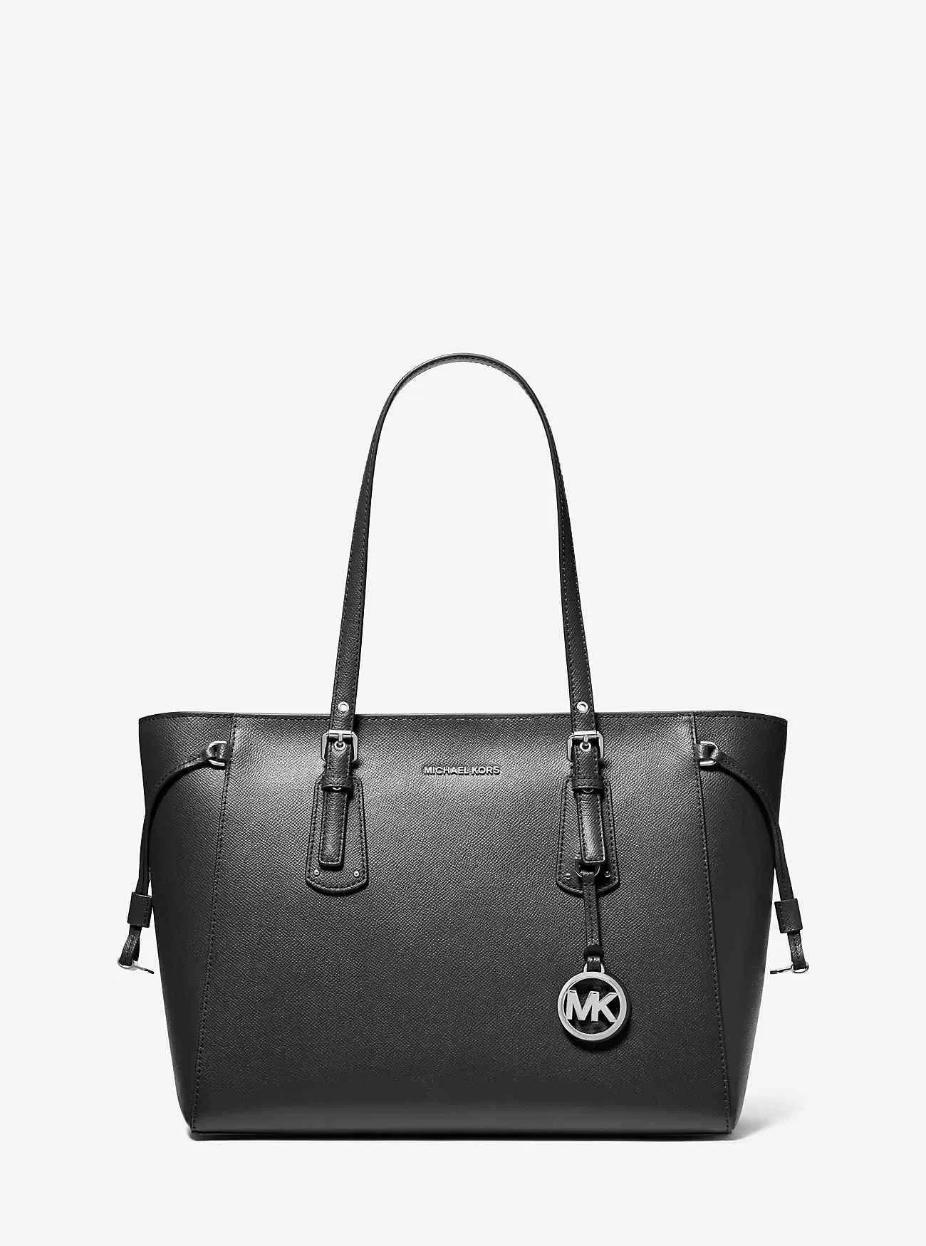 Borsa tote media Voyager in pelle a grana incrociata