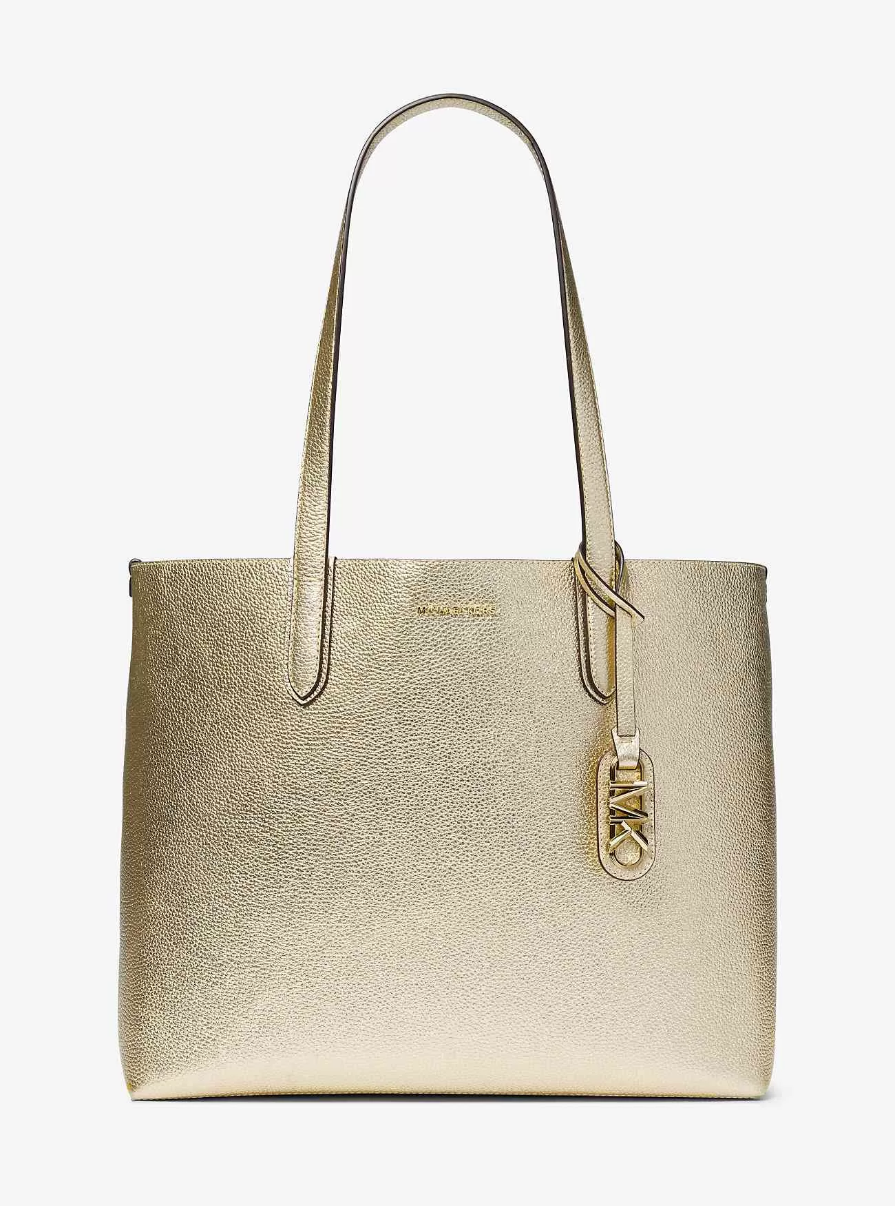 Borsa tote reversibile Eliza extra large in pelle martellata metallizzata