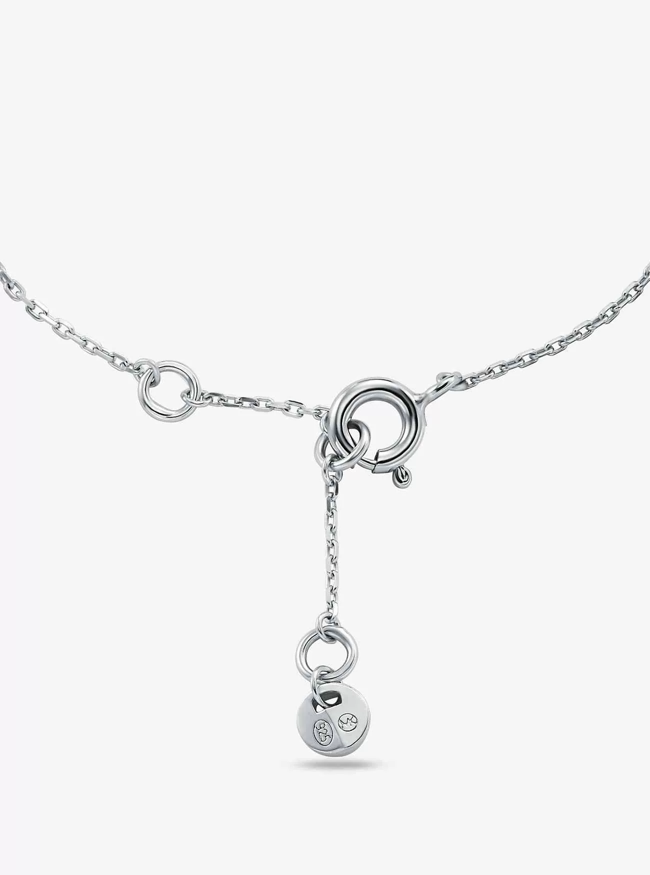 Bracciale Astor Link in argento sterling placcato in metallo prezioso e pavé