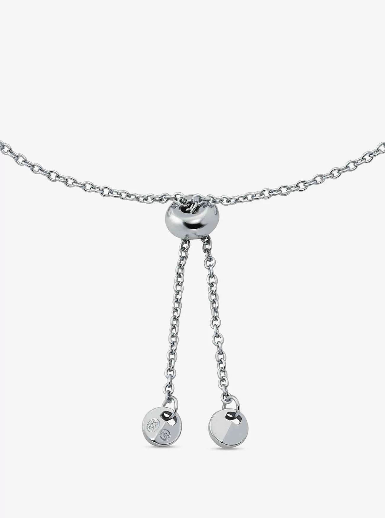 Bracciale a forma di cuore in argento sterling placcato in metallo prezioso con pavé