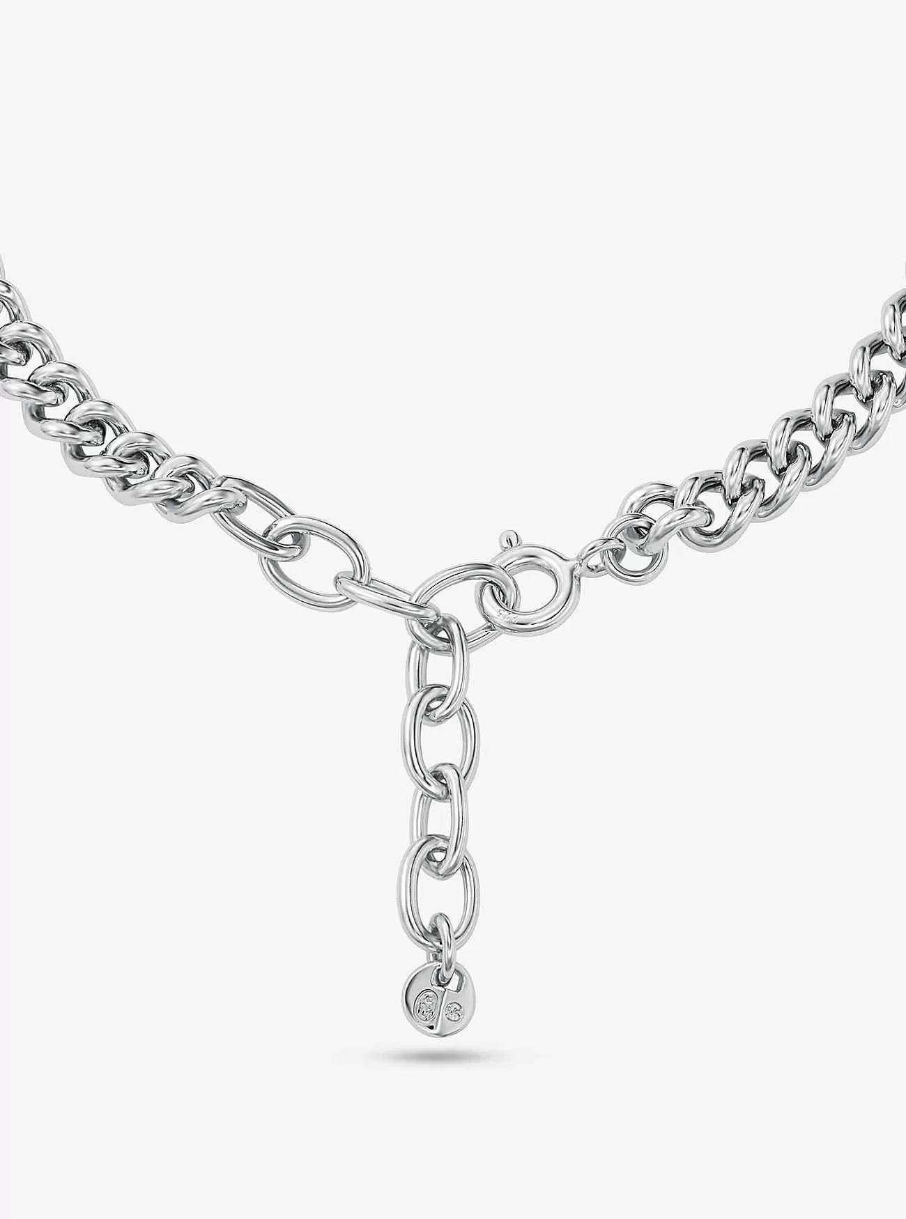 Bracciale a maglia barbazzale con logo in argento sterling placcato in metallo prezioso