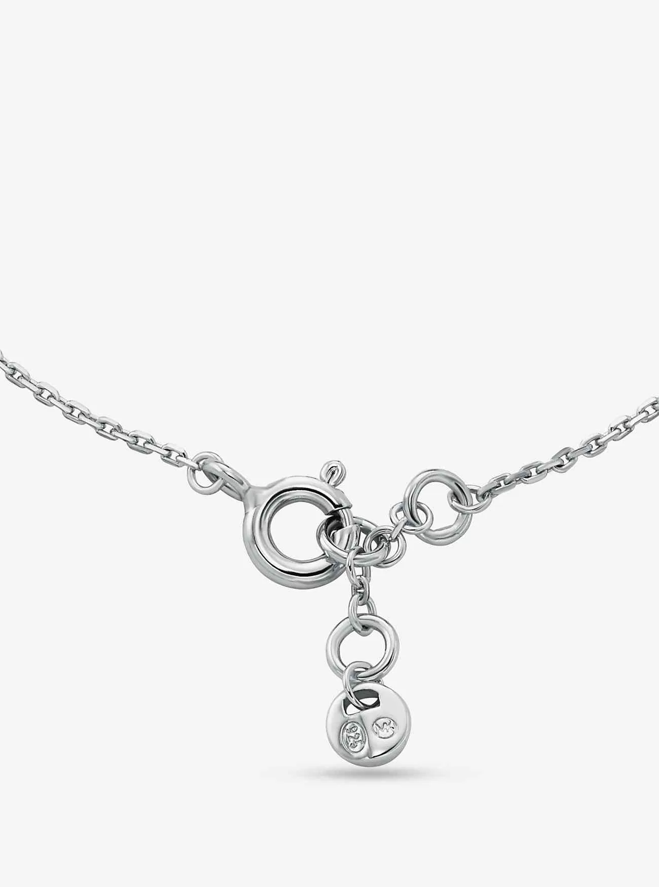 Bracciale con logo Impero in argento sterling e placcato in metallo prezioso con pavé