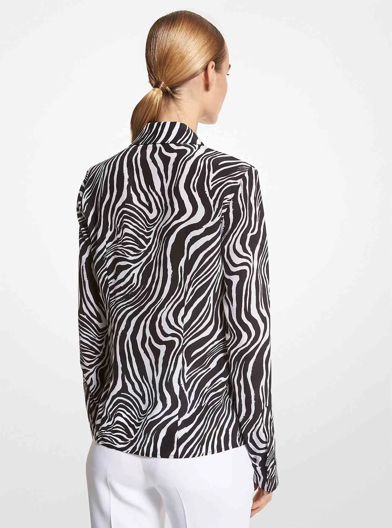 Camicia Hansen Zebra In Crepe De Chine Di Seta