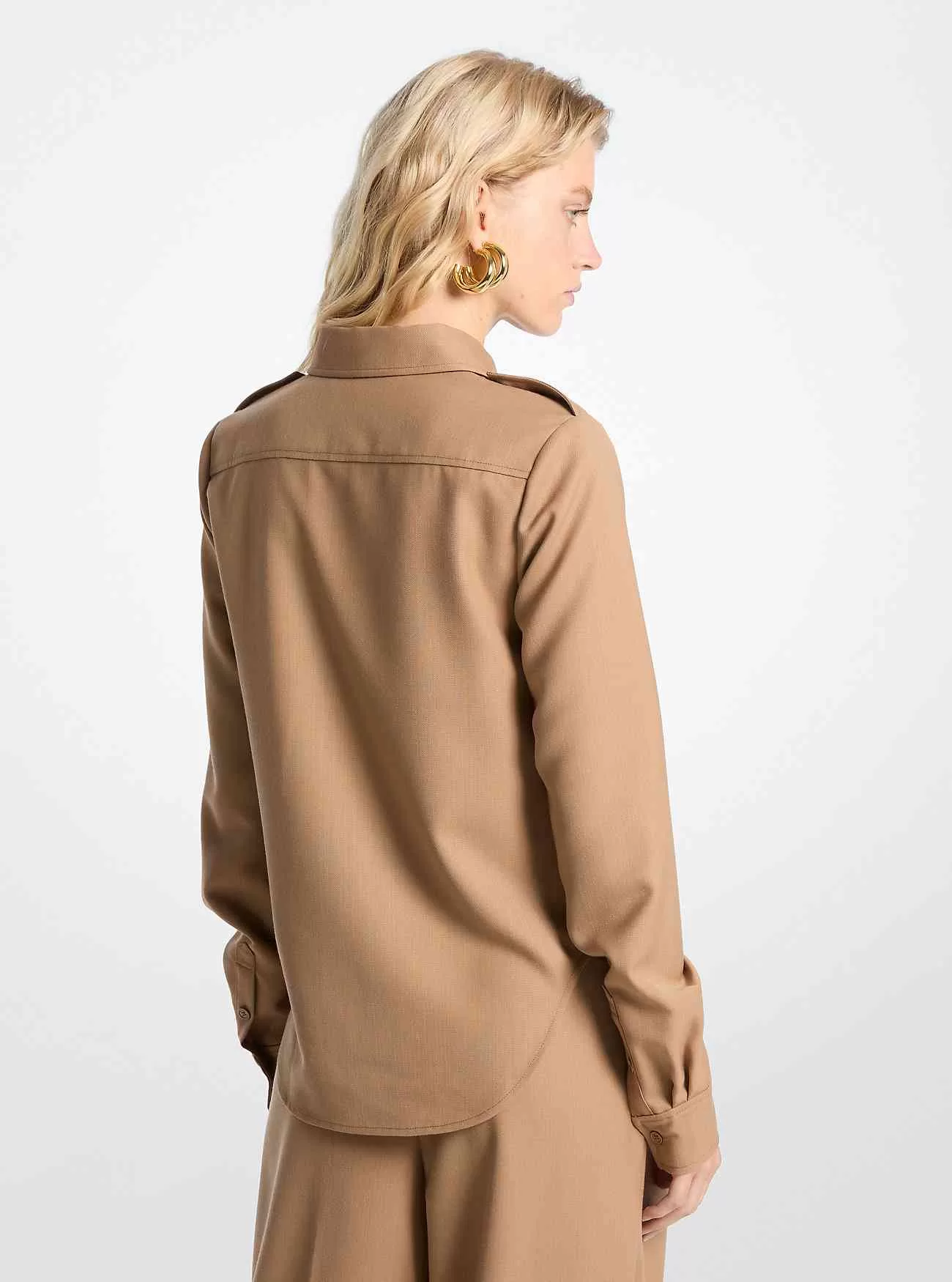 Camicia pratica in misto lana