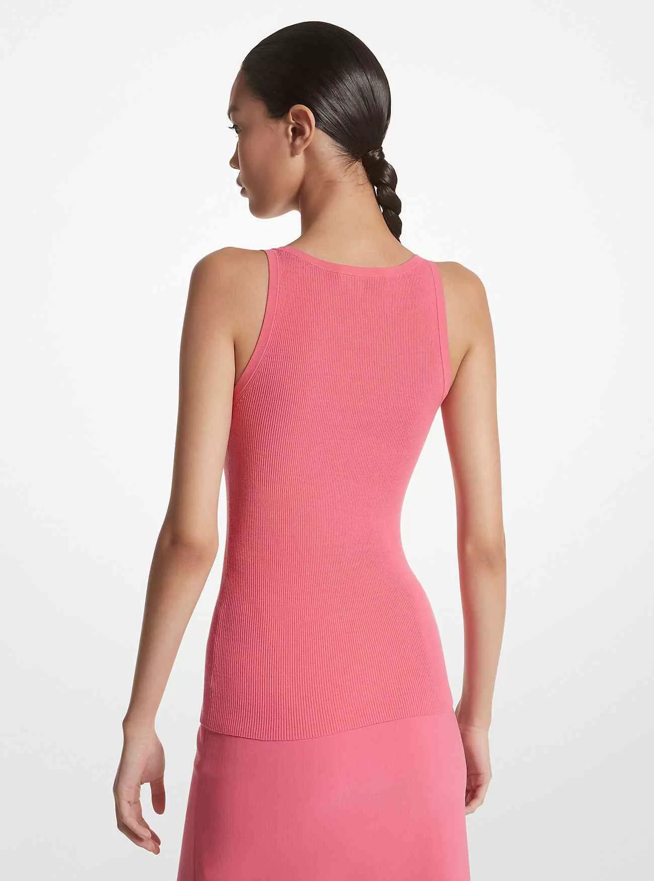 Canotta in Viscosa Stretch a Coste