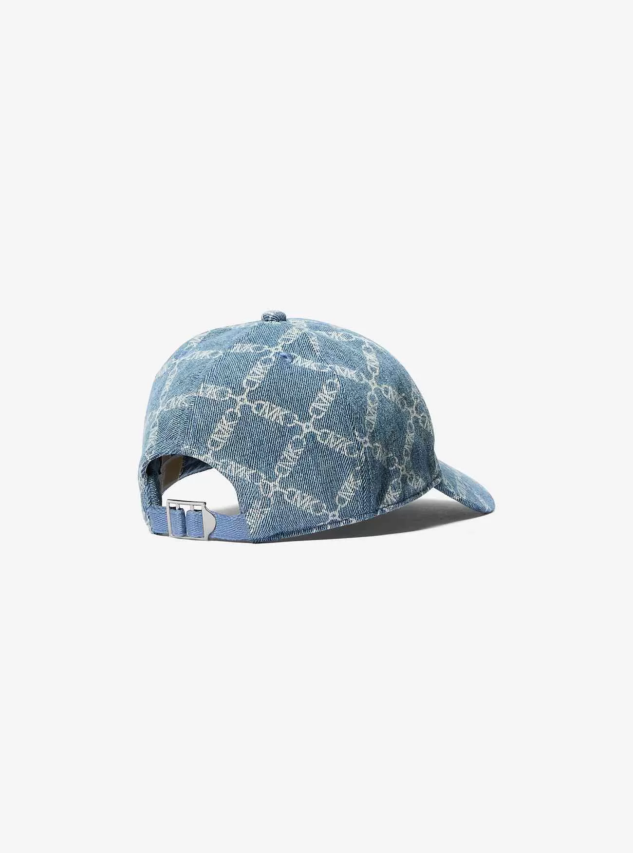 Cappello da baseball in denim con logo impero