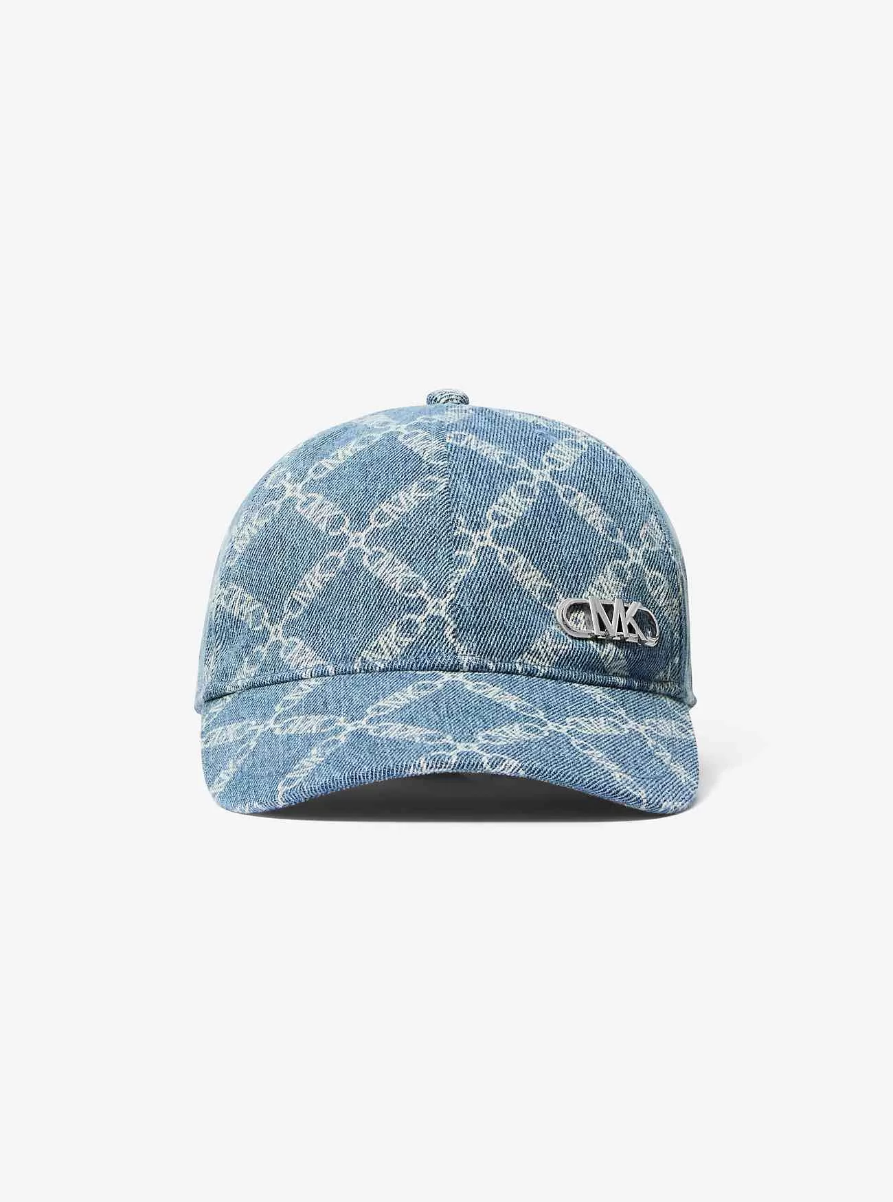 Cappello da baseball in denim con logo impero