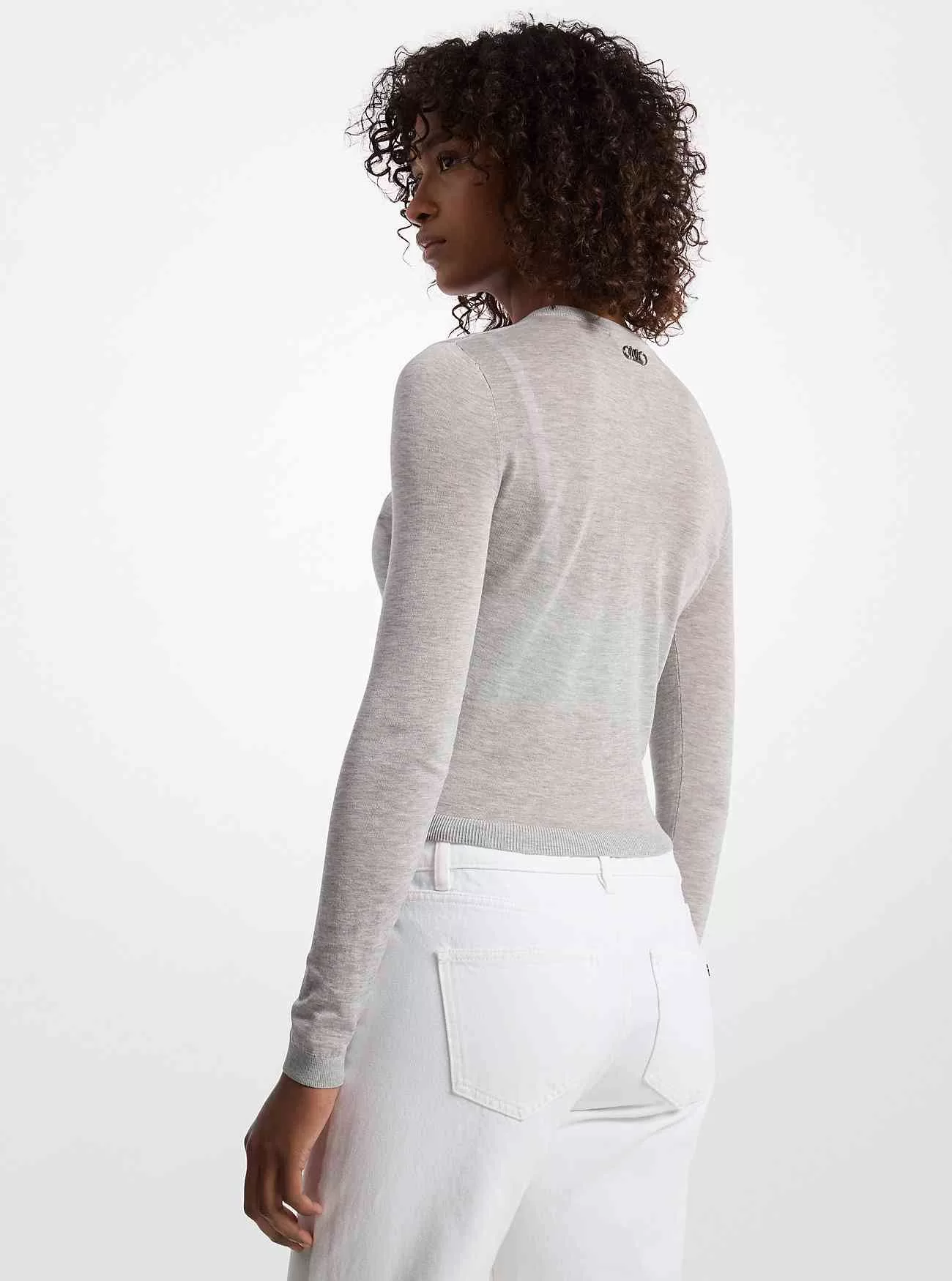 Cardigan corto e reggiseno in misto tencel