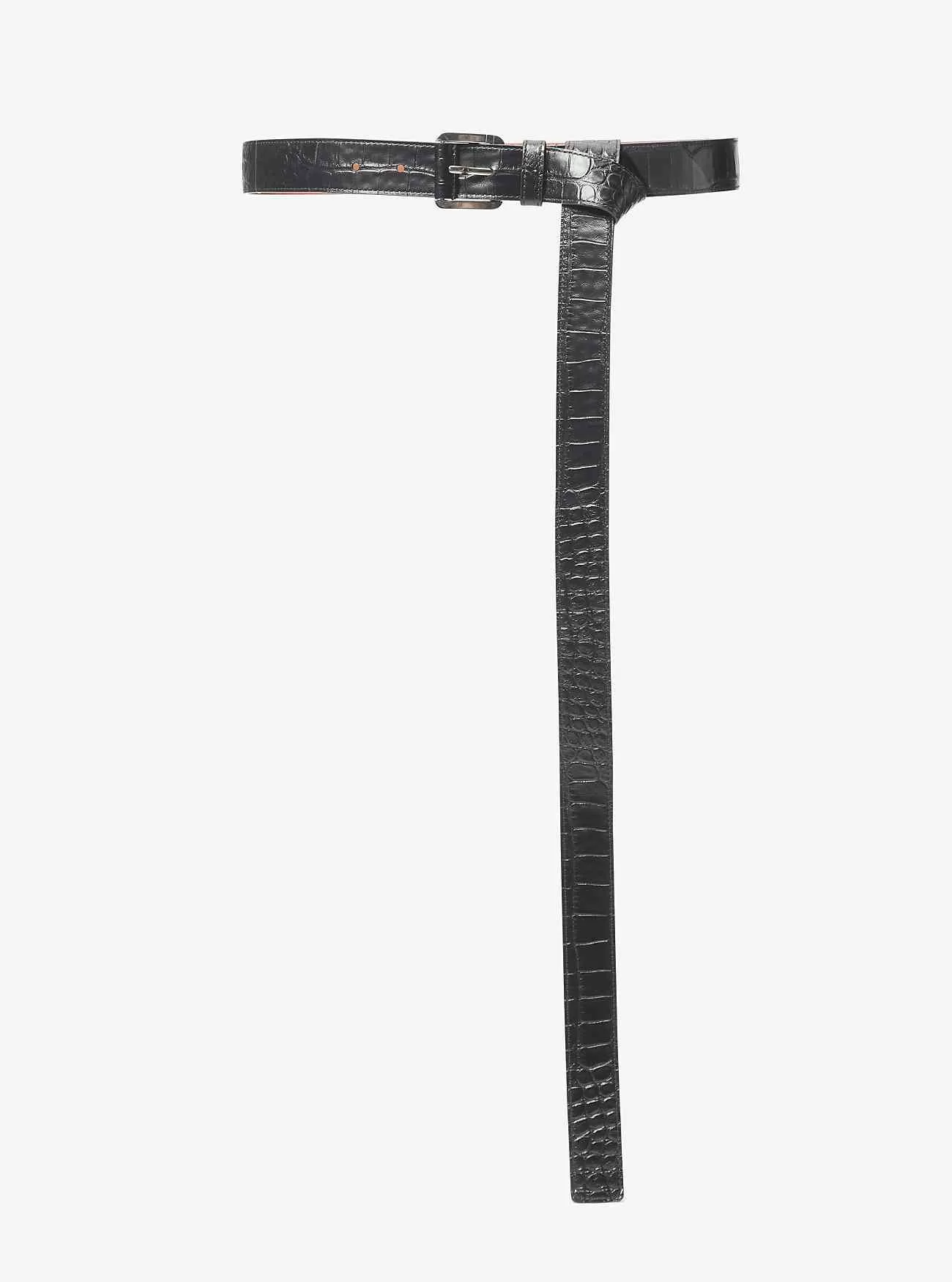 Cintura Jodi in pelle goffrata coccodrillo