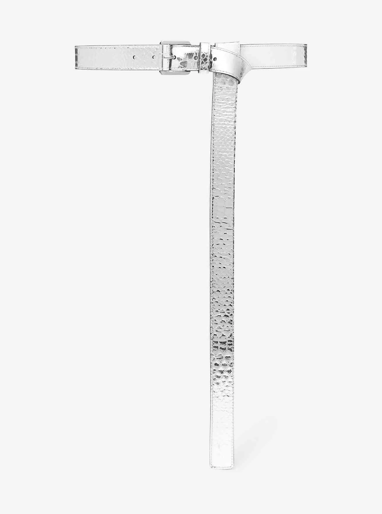 Cintura Jodi in pelle goffrata pitone metallizzato