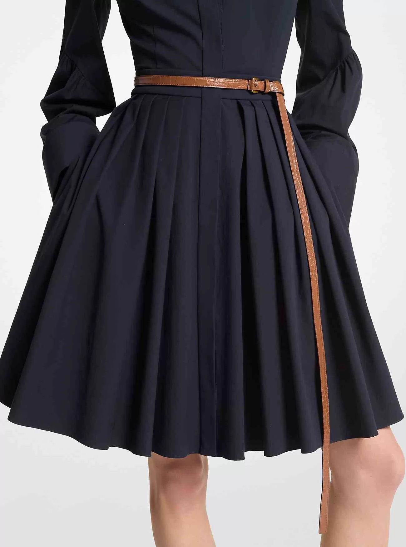 Cintura in pelle goffrata coccodrillo Carolyn