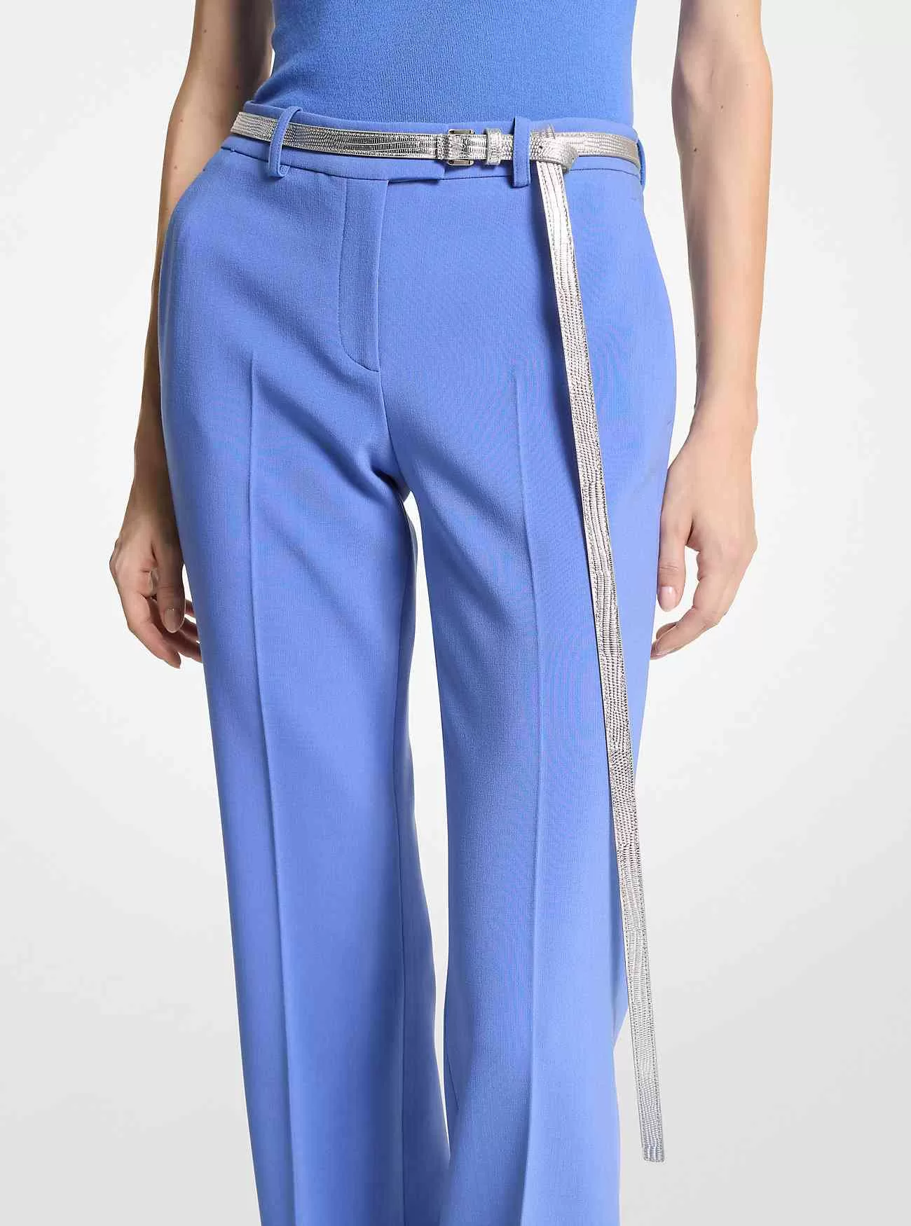 Cintura in pelle goffrata lucertola metallizzata Carolyn