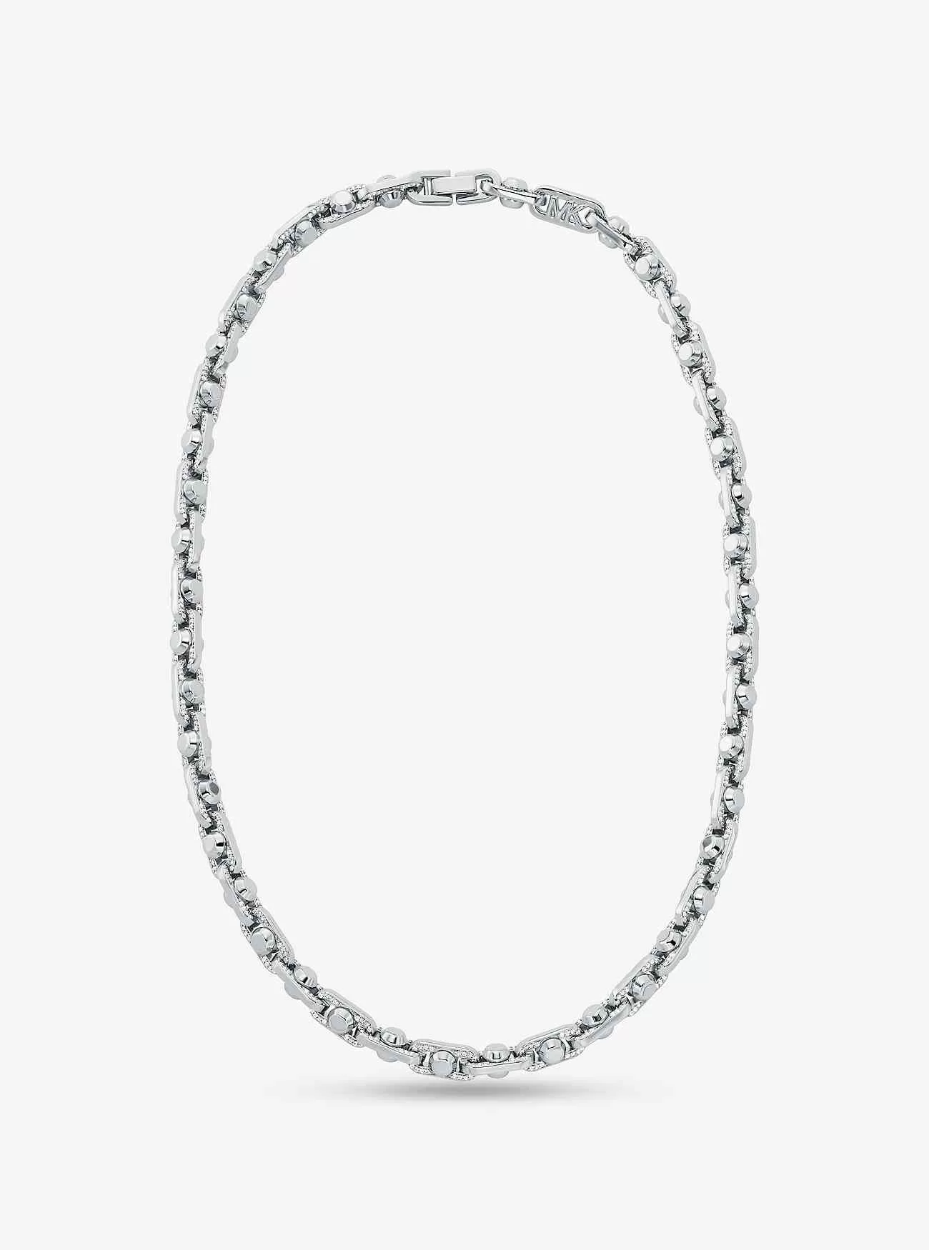 Collana Astor Link media in ottone placcato metallo prezioso con pavé